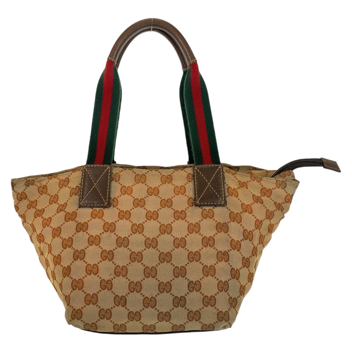 GUCCI Tote Bag 131228 GG canvas, leather Beige brown Tote Bag handbag Sherry line Women Used