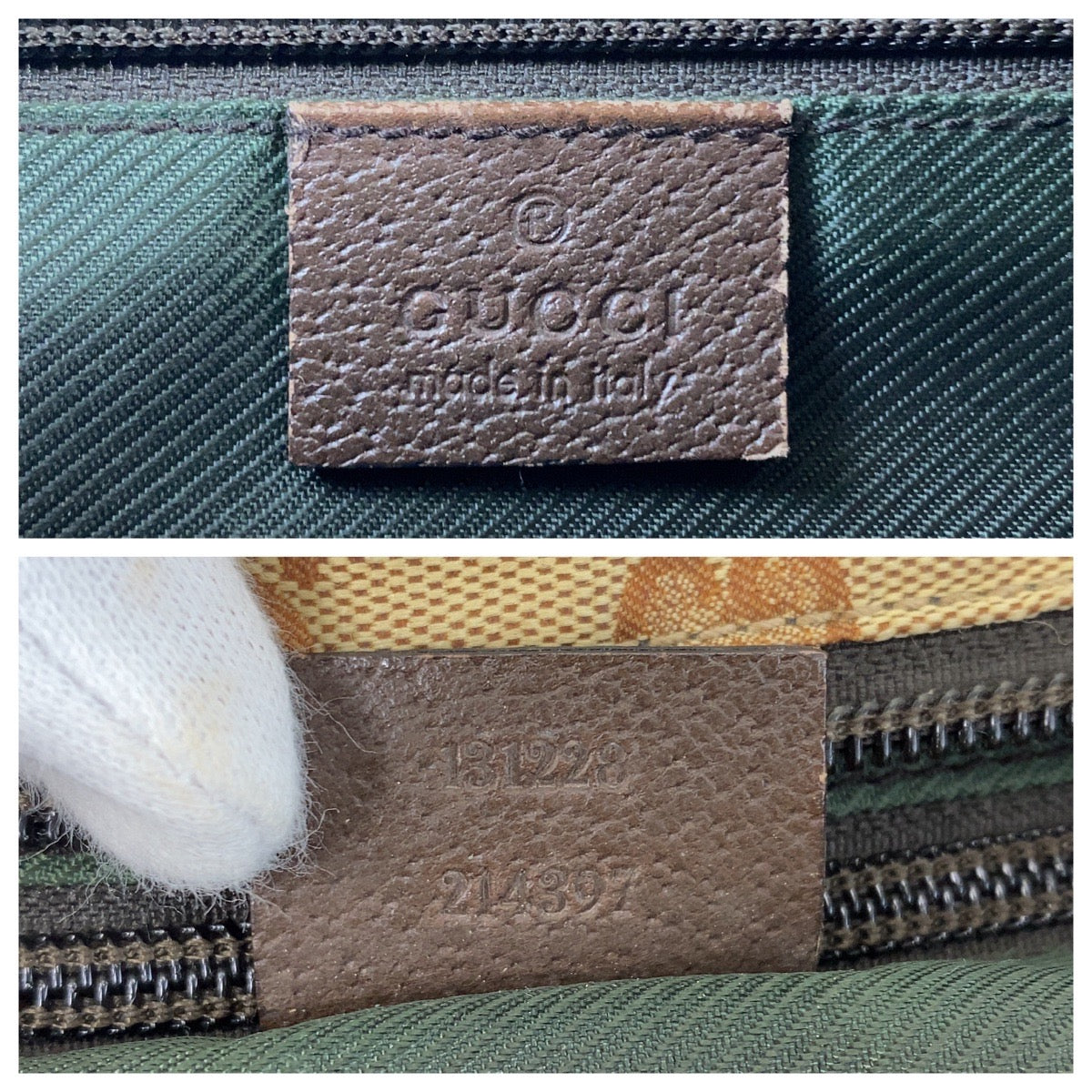 GUCCI Tote Bag 131228 GG canvas, leather Beige brown Tote Bag handbag Sherry line Women Used