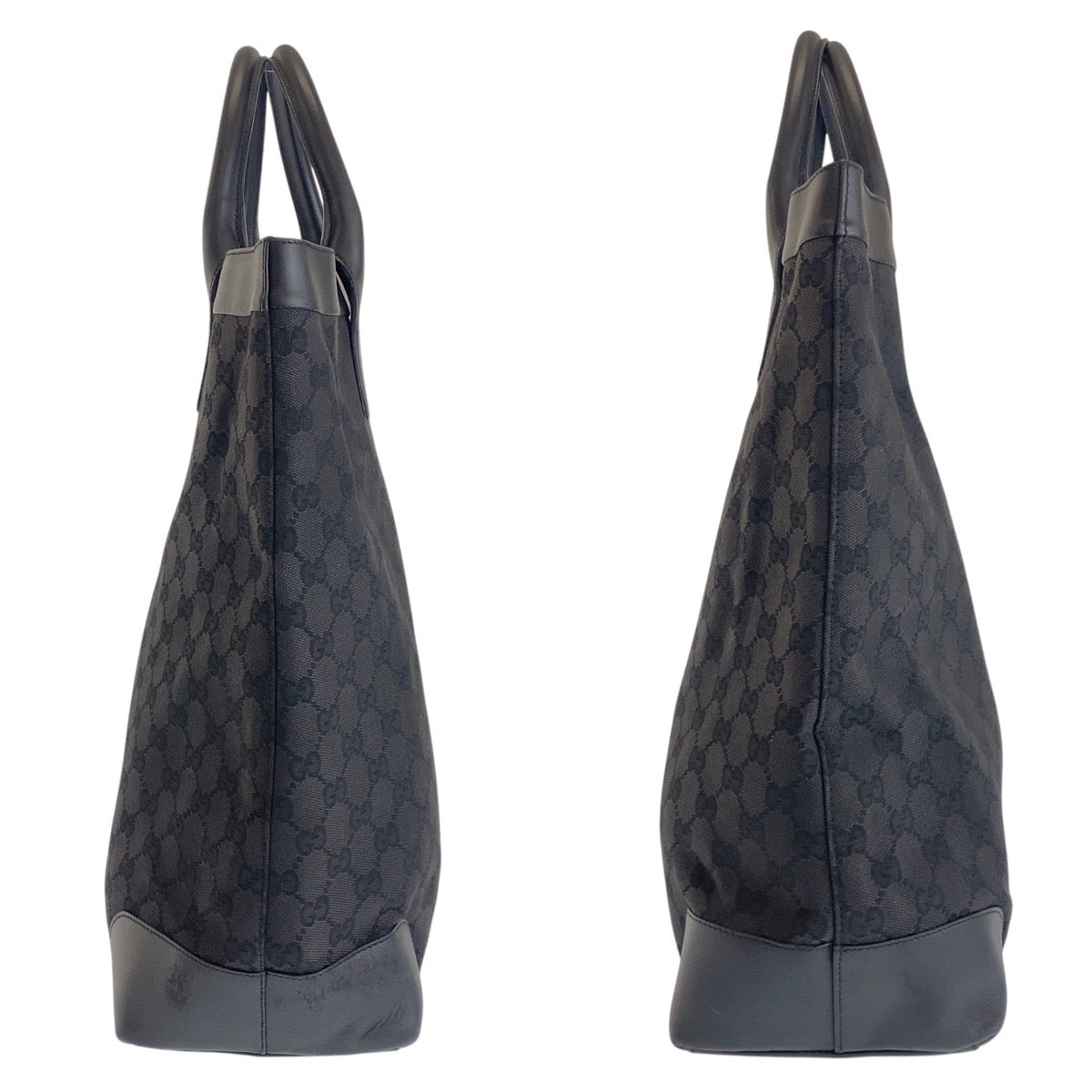 GUCCI Tote Bag GG canvas black Tote Bag Handbag Unisex Women Used