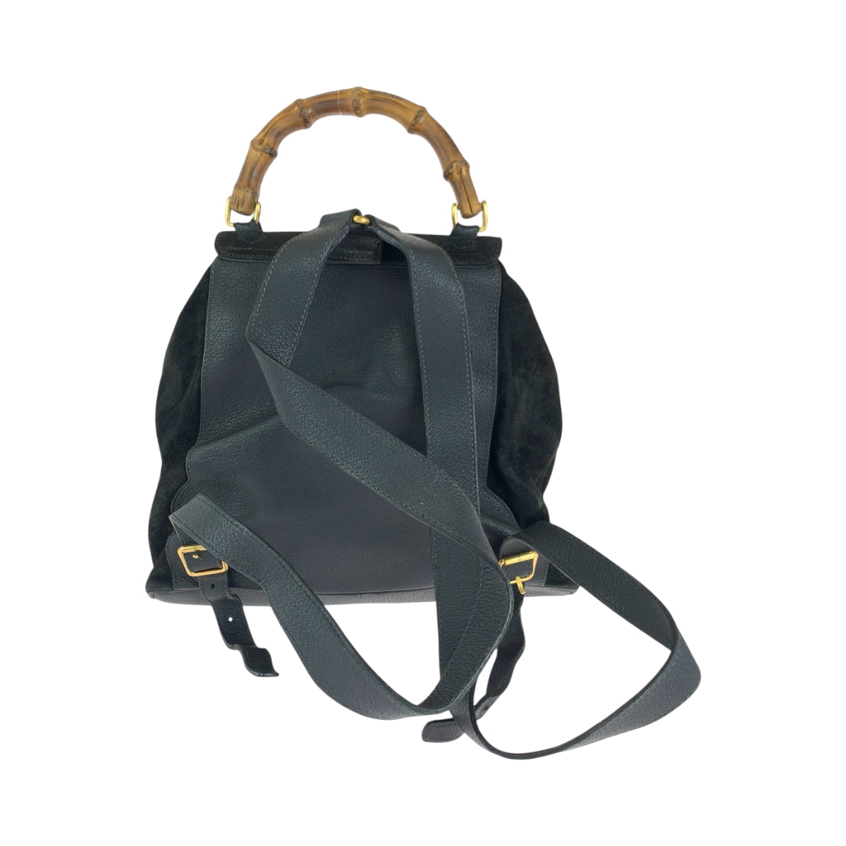 GUCCI Backpack 003 58 0016 Suede black brown Backpack Backpack Bamboo Old Gucci Women Used