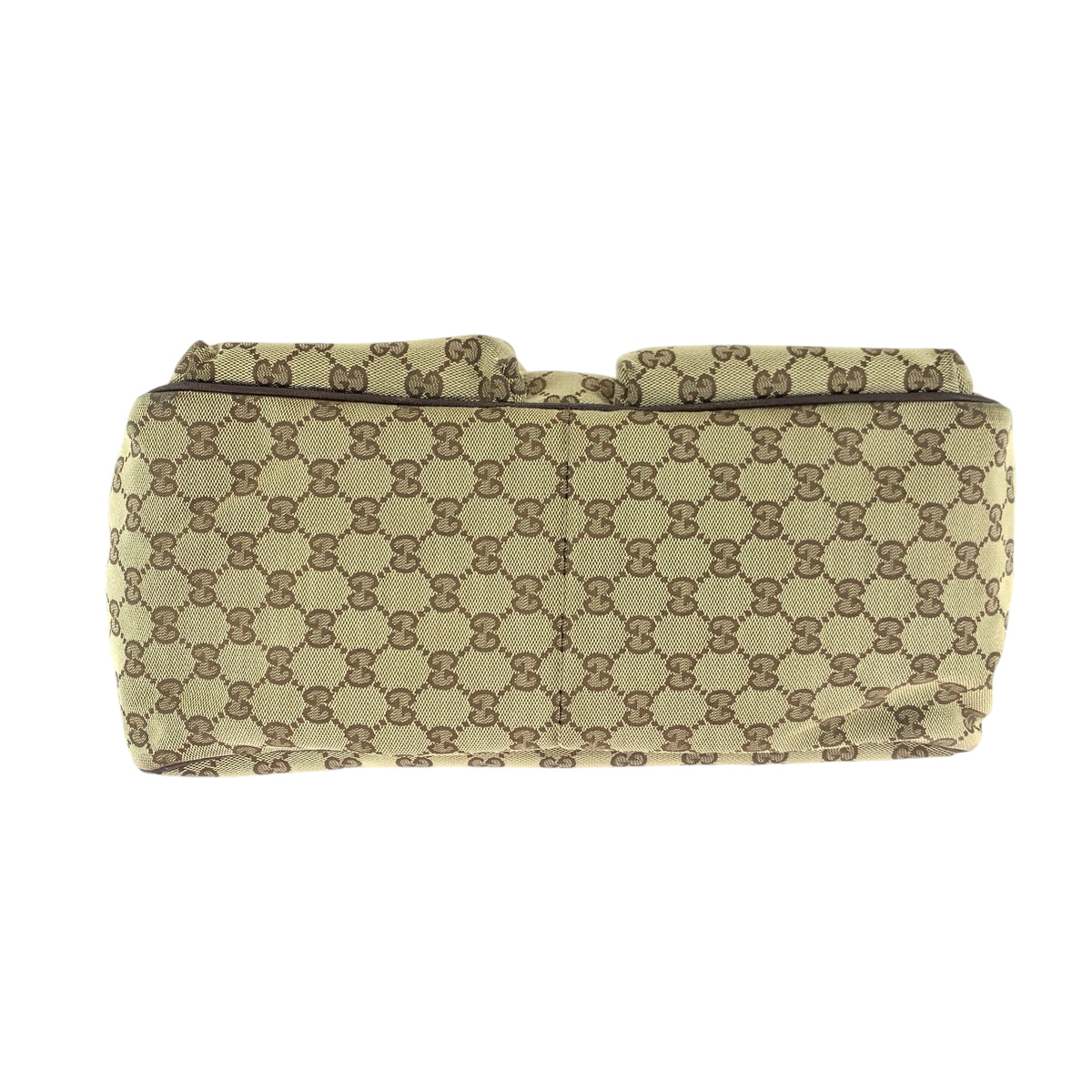 GUCCI Tote Bag 161836 GG canvas Brown beige Tote Bag Shoulder Bag Unisex Sherry line Women Used