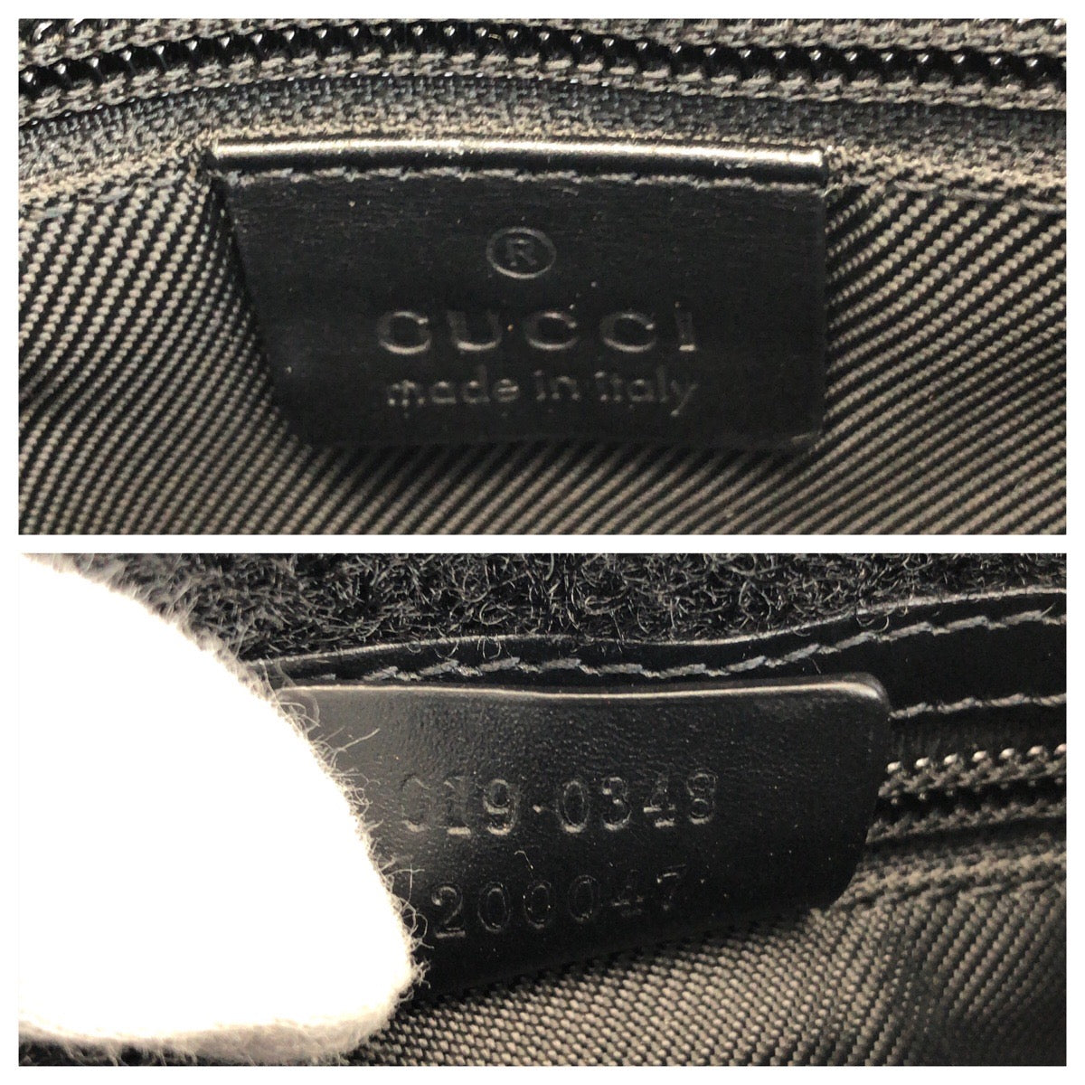 GUCCI Shoulder Bag 019 0348 GG canvas, leather Beige black Shoulder Bag pochette Women Used
