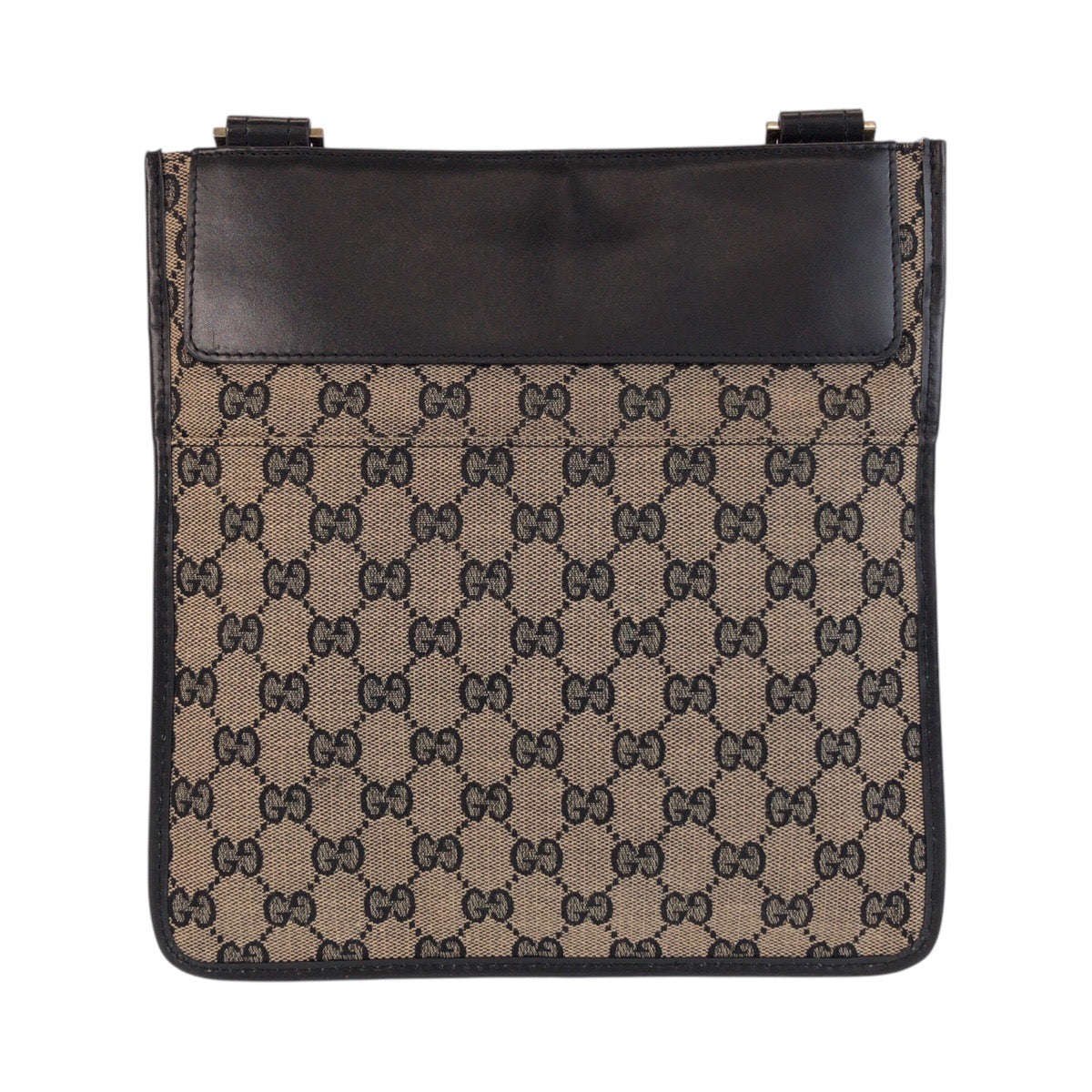GUCCI Shoulder Bag 019 0348 GG canvas, leather Beige black Shoulder Bag pochette Women Used