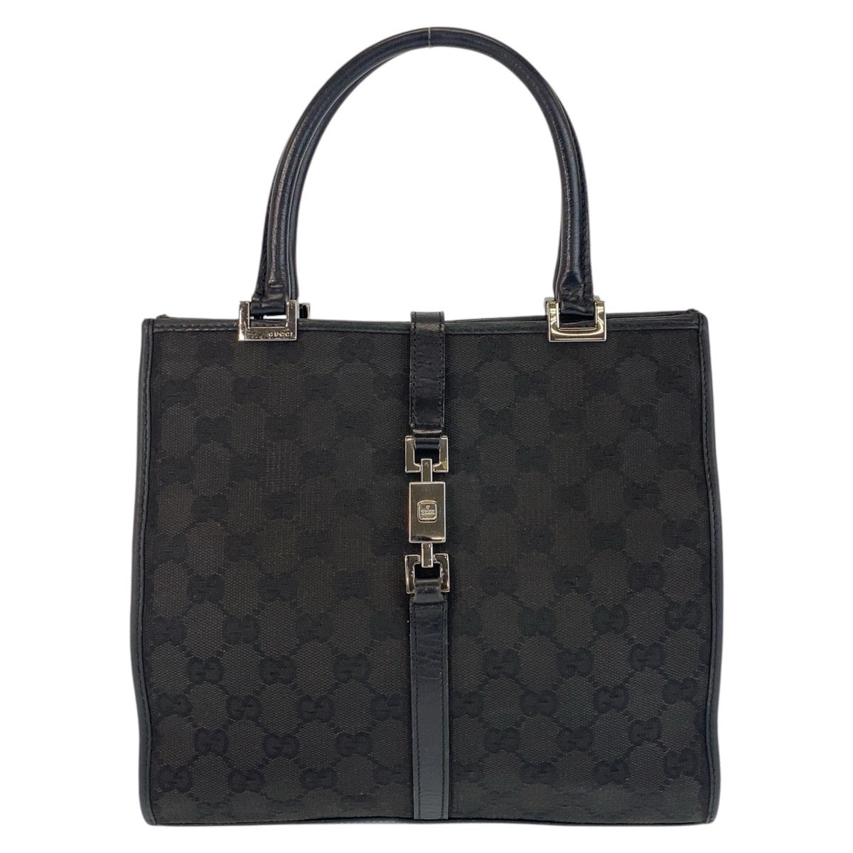 GUCCI Handbag 002 1065 GG canvas, leather Black black Handbag Tote Bag Jackie Women Used