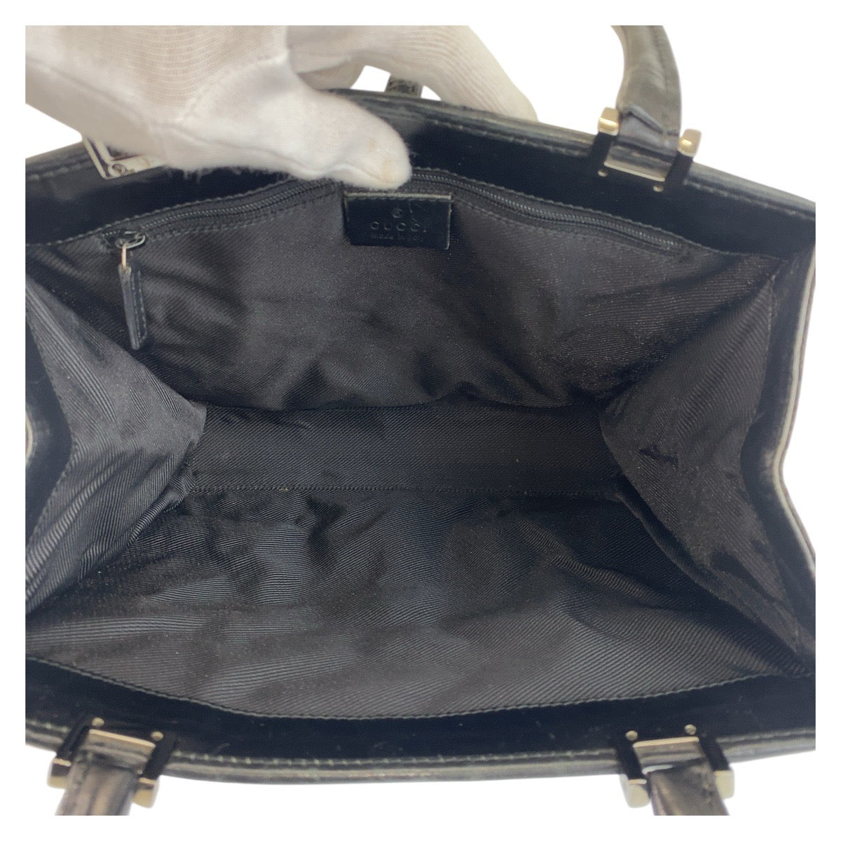 GUCCI Handbag 002 1065 GG canvas, leather Black black Handbag Tote Bag Jackie Women Used