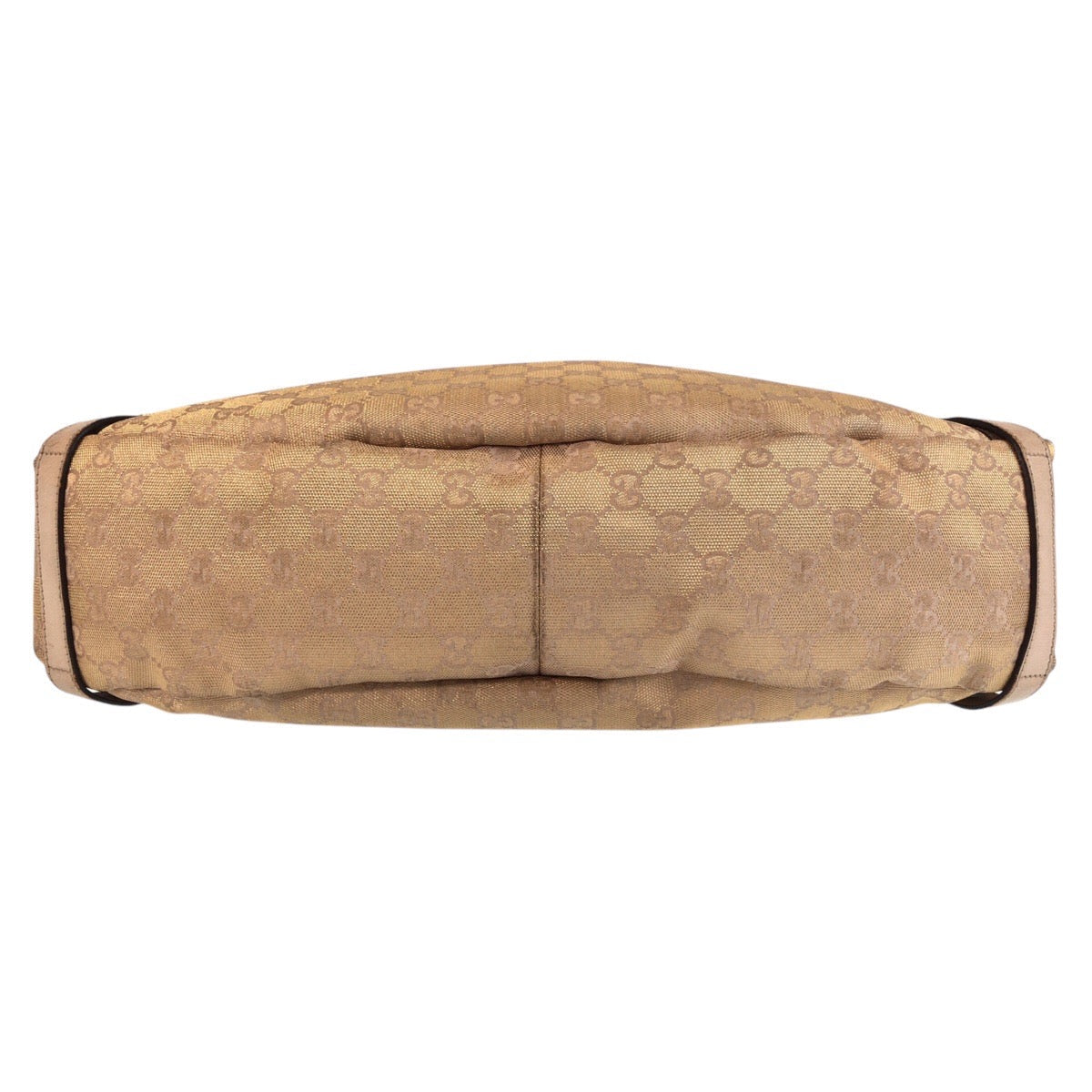 GUCCI Tote Bag 130736 GG canvas, leather Beige Gold Metal Tote Bag Shoulder Bag Abbey Women Used