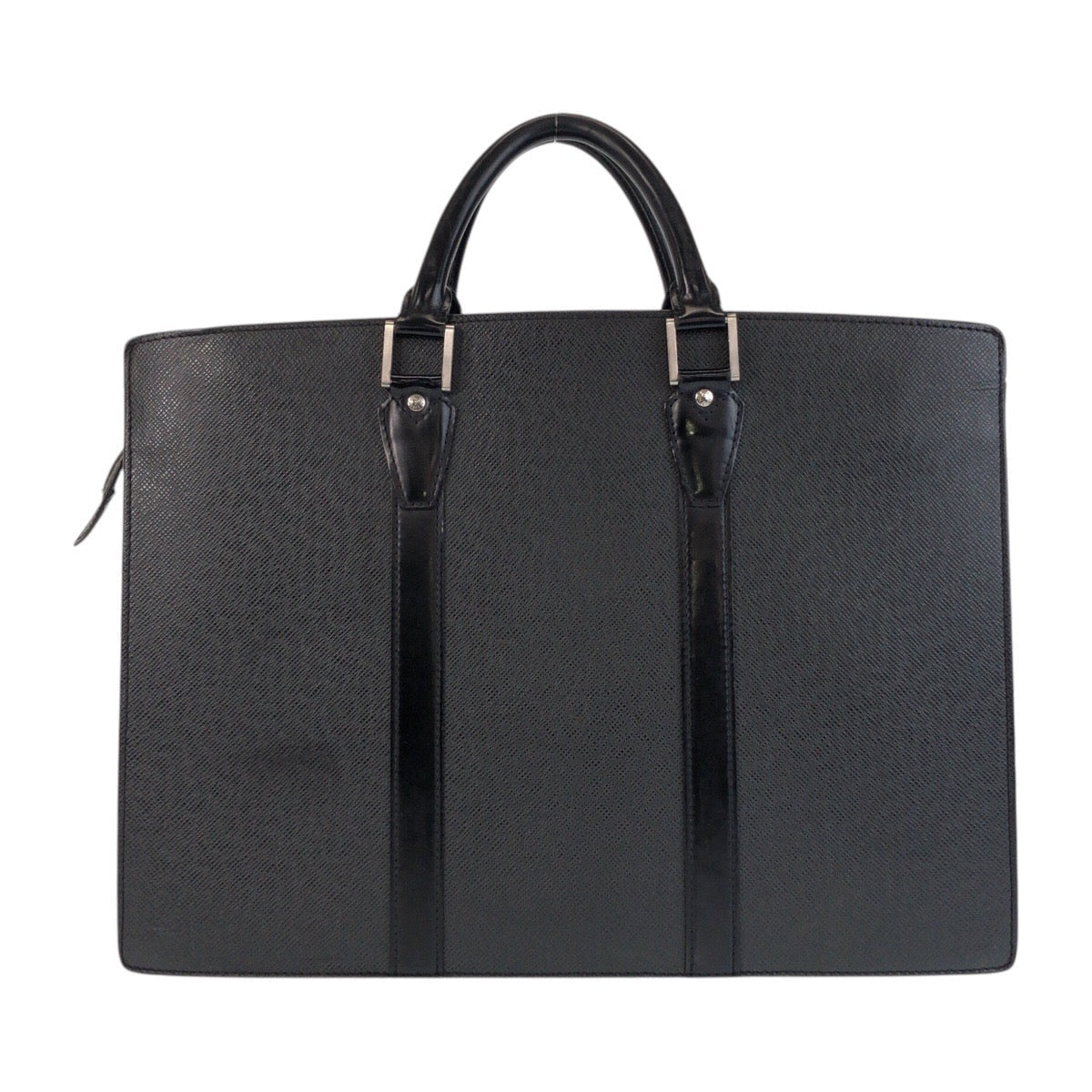 LOUIS VUITTON Business bag M30052 leather Ardoise Black SilverMetal Business bag briefcase Taiga Porto Documan Rozan mens Used