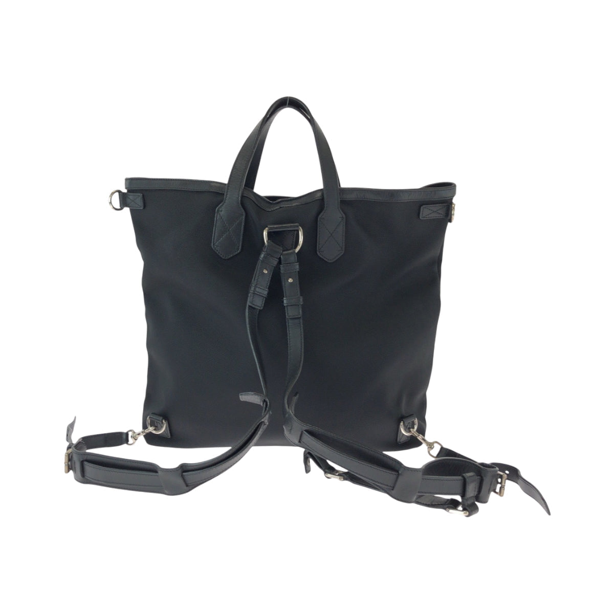 GUCCI Backpack 387105 canvas Black red green Backpack Tote Bag 2way Sherry line mens Used