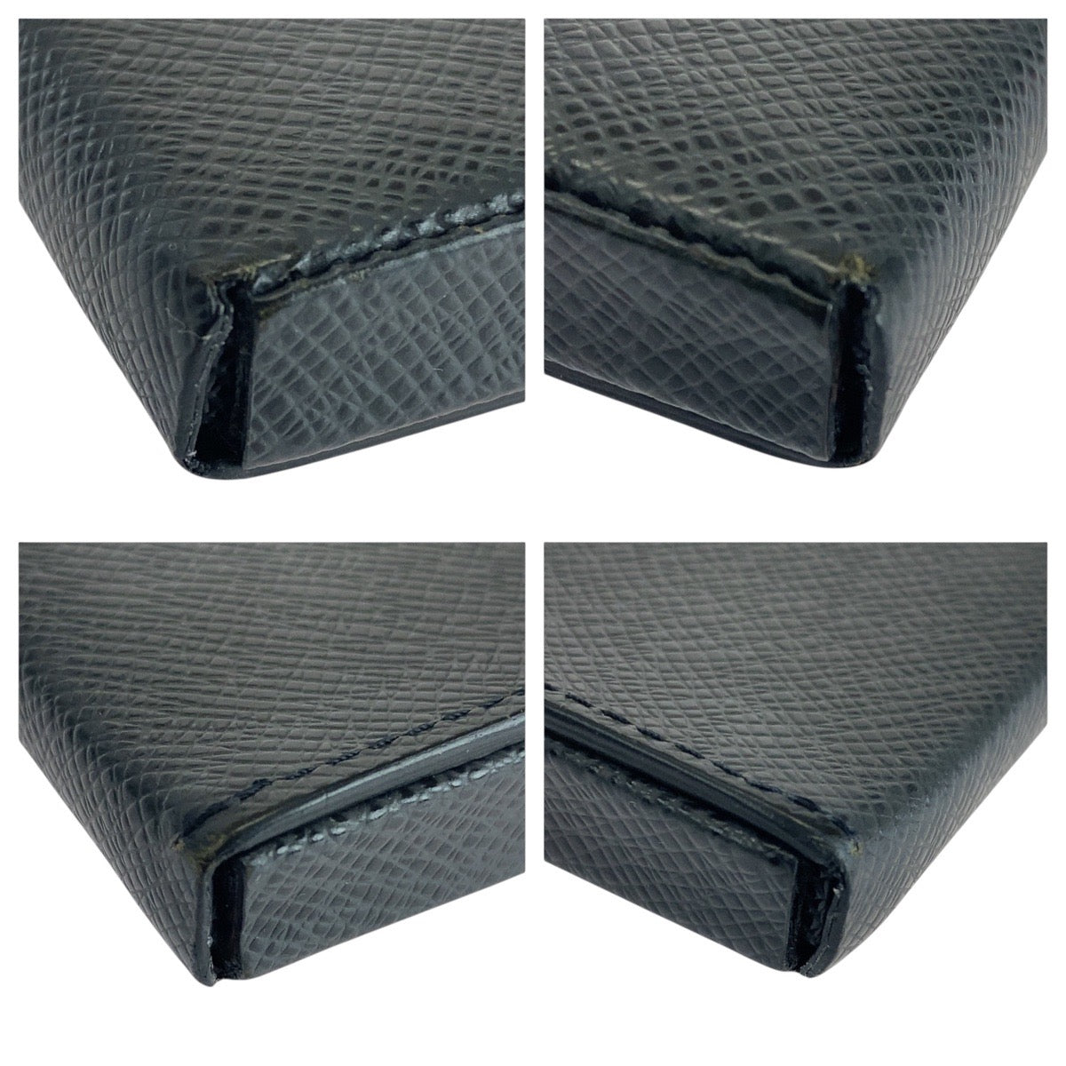 LOUIS VUITTON Coin case M64422 leather black Taiga Porto Monet Cuvetto