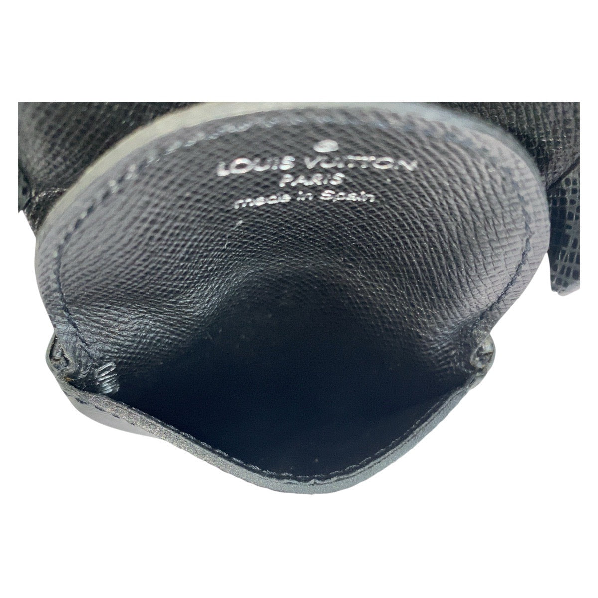 LOUIS VUITTON Coin case M64422 leather black Taiga Porto Monet Cuvetto