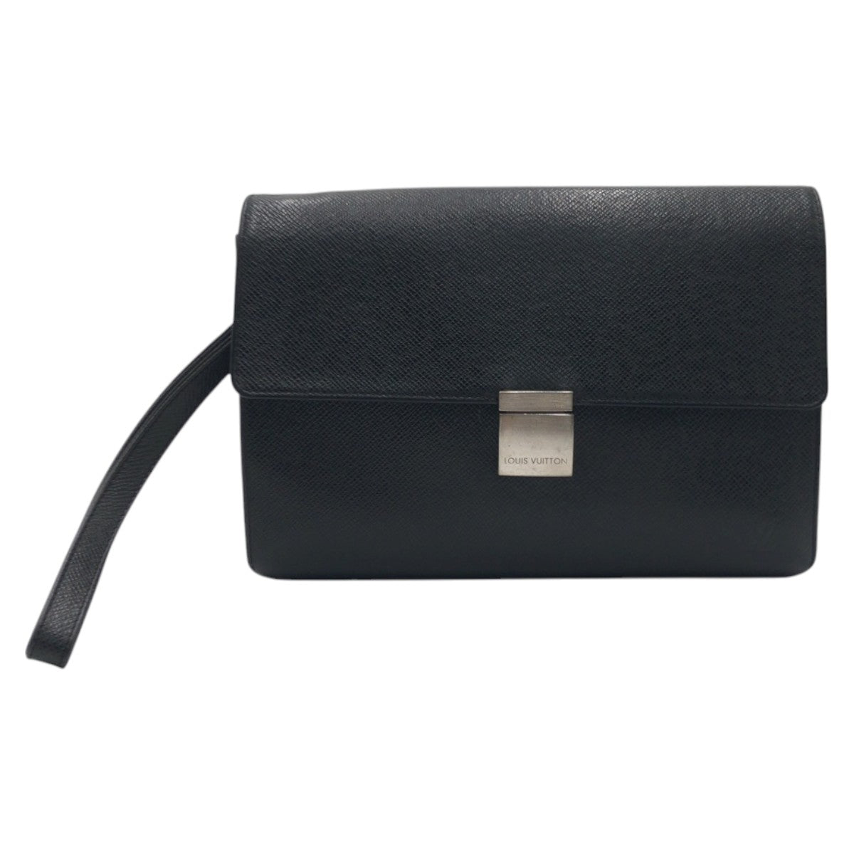 LOUIS VUITTON Clutch bag M30782 leather black Clutch bag business bag Taiga ardwards Selenga mens Used