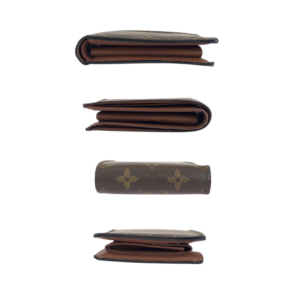 LOUIS VUITTON Bifold Wallet M61675 PVC Brown Folding wallet Compact wallet Monogram Portefeuille Marco mens Used