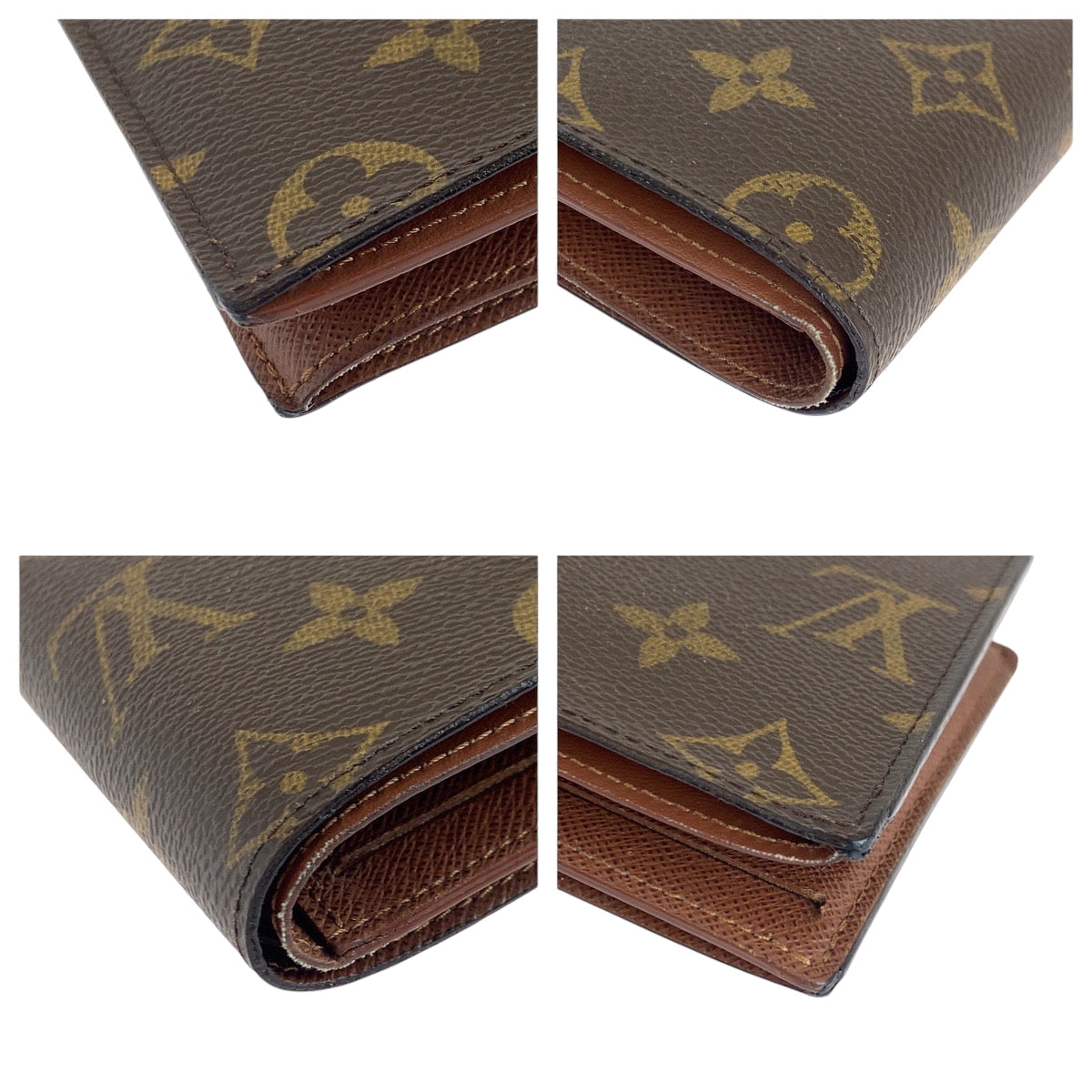 LOUIS VUITTON Bifold Wallet M61675 PVC Brown Folding wallet Compact wallet Monogram Portefeuille Marco mens Used