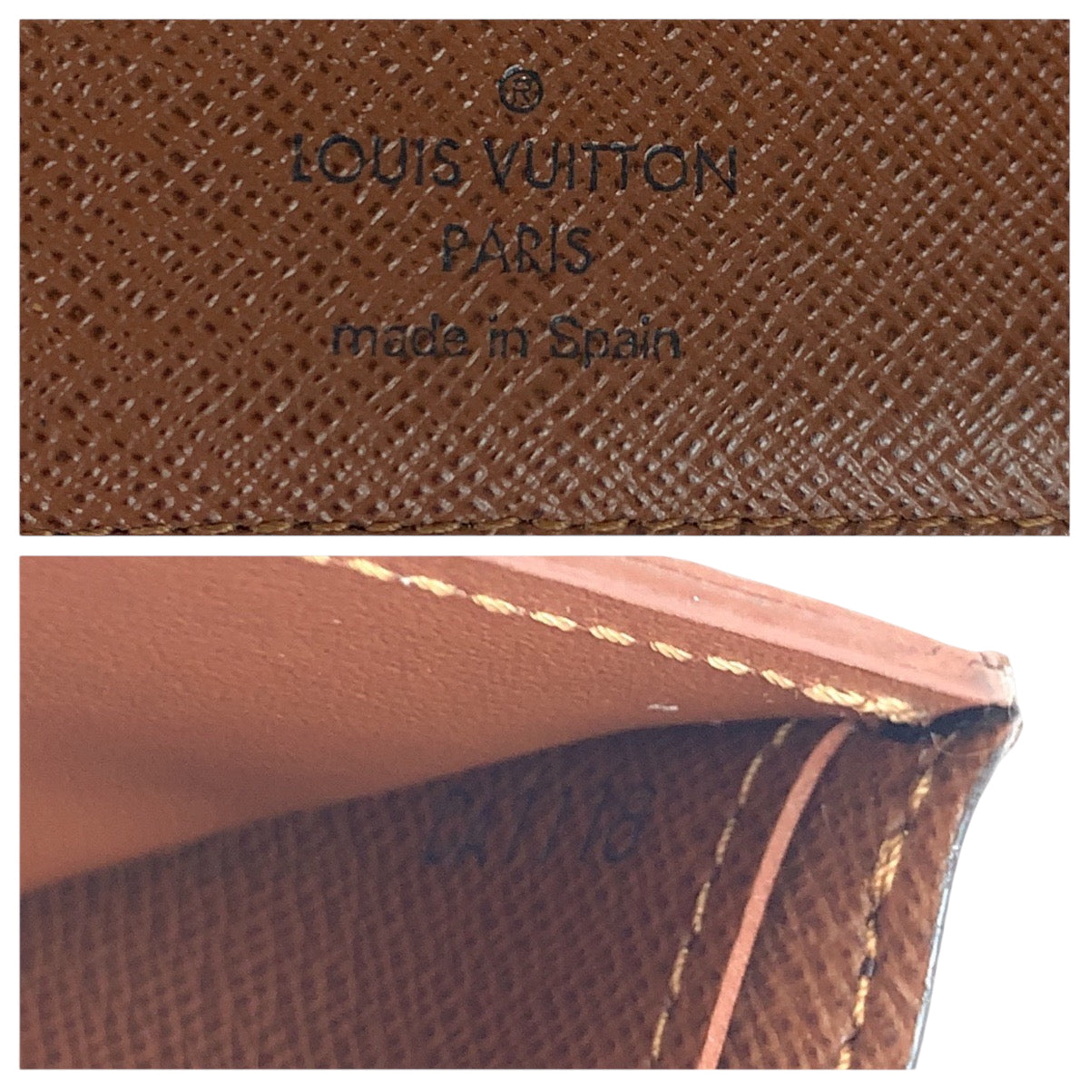 LOUIS VUITTON Bifold Wallet M61675 PVC Brown Folding wallet Compact wallet Monogram Portefeuille Marco mens Used