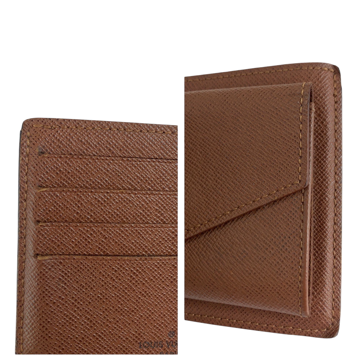 LOUIS VUITTON Bifold Wallet M61675 PVC Brown Folding wallet Compact wallet Monogram Portefeuille Marco mens Used