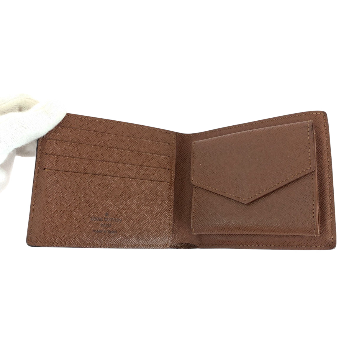 LOUIS VUITTON Bifold Wallet M61675 PVC Brown Folding wallet Compact wallet Monogram Portefeuille Marco mens Used