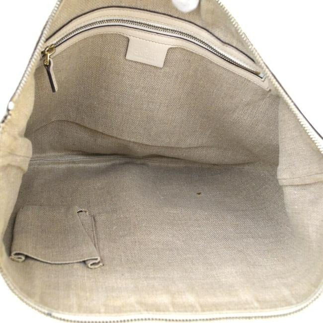 Gucci Shoulder Xl W Style Sherry Striped Strap White Leather Hobo Bag