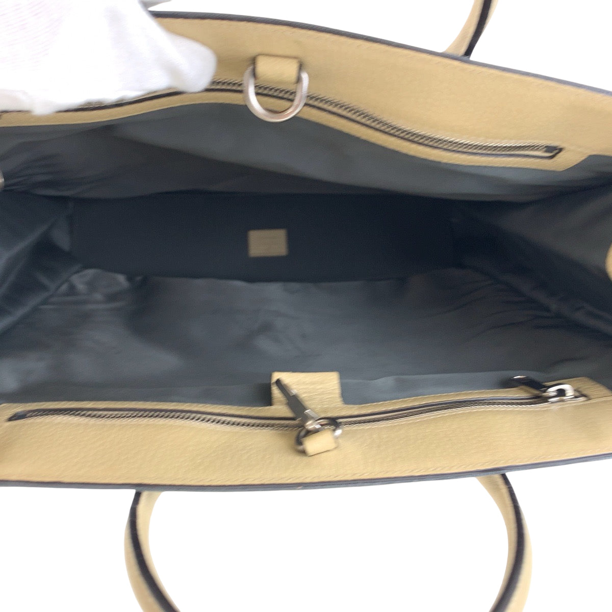 GUCCI Shoulder Bag 630355 Nylon Gray Beige SilverMetal Tote Bag Shoulder Bag 2way Off the grid Women Used