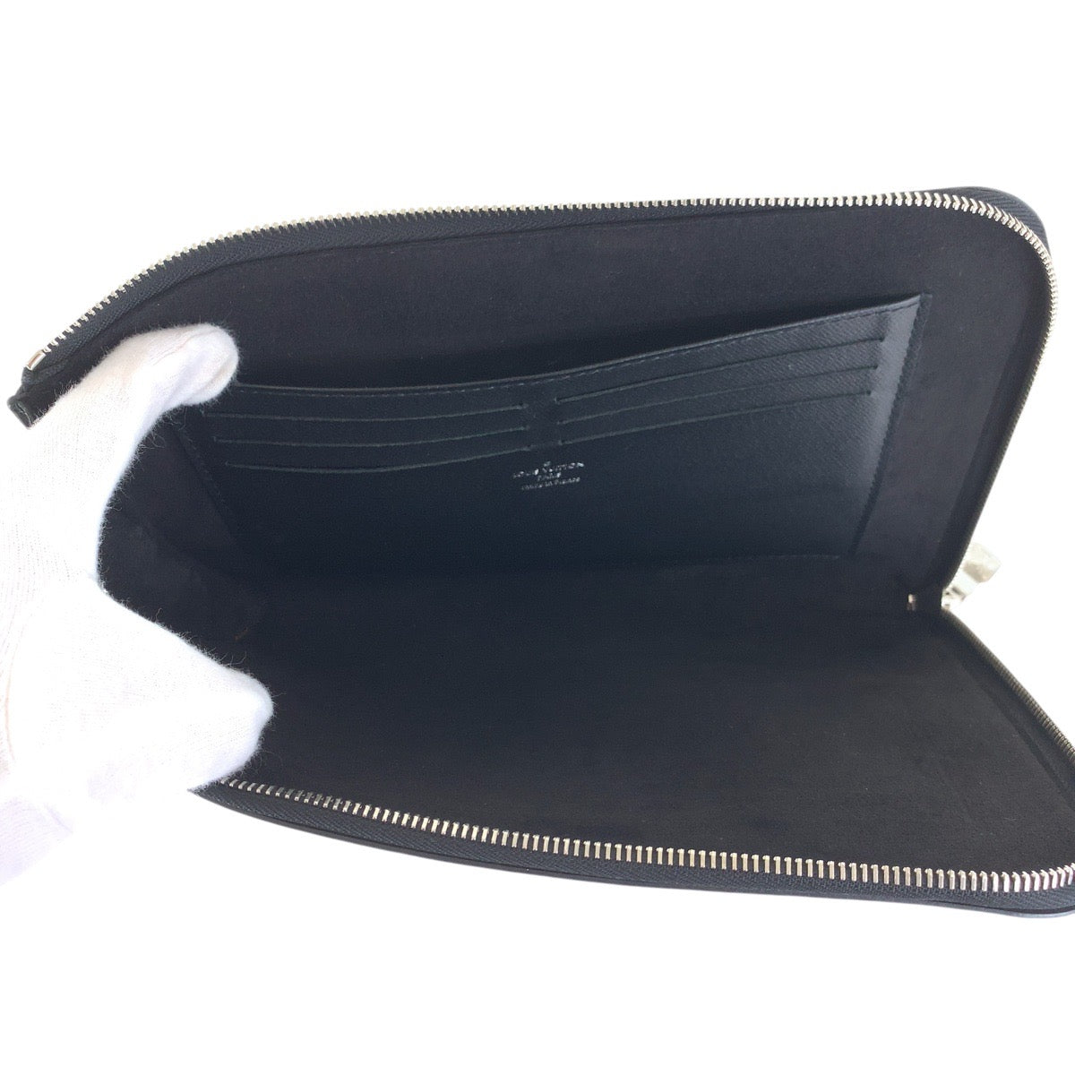 LOUIS VUITTON Clutch bag M62646 leather black Clutch bag business bag Epi Pochette Jules PM mens Used
