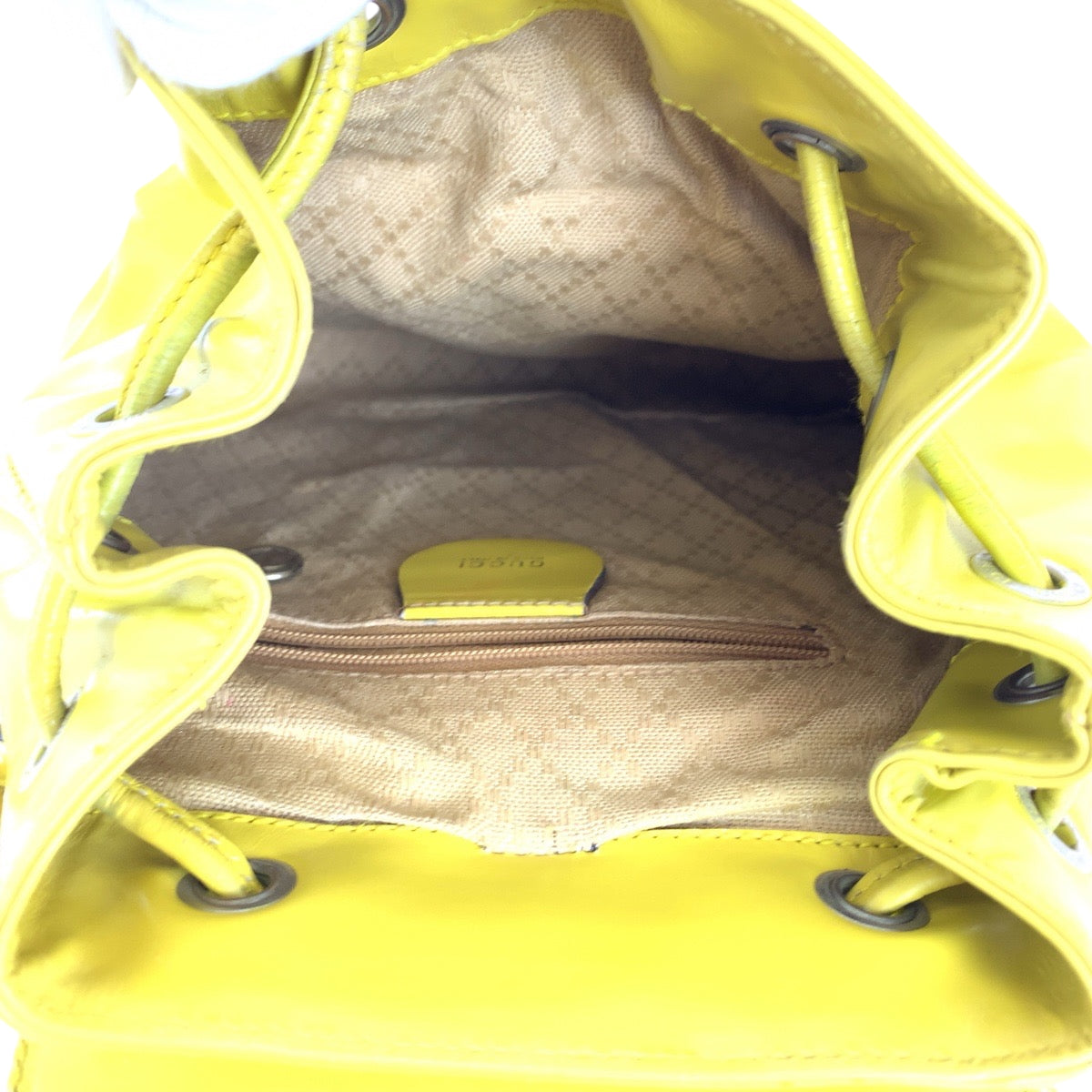 GUCCI Backpack 003 2034 0030 leather Yellow Brown SilverMetal Backpack Backpack Bamboo Women Used
