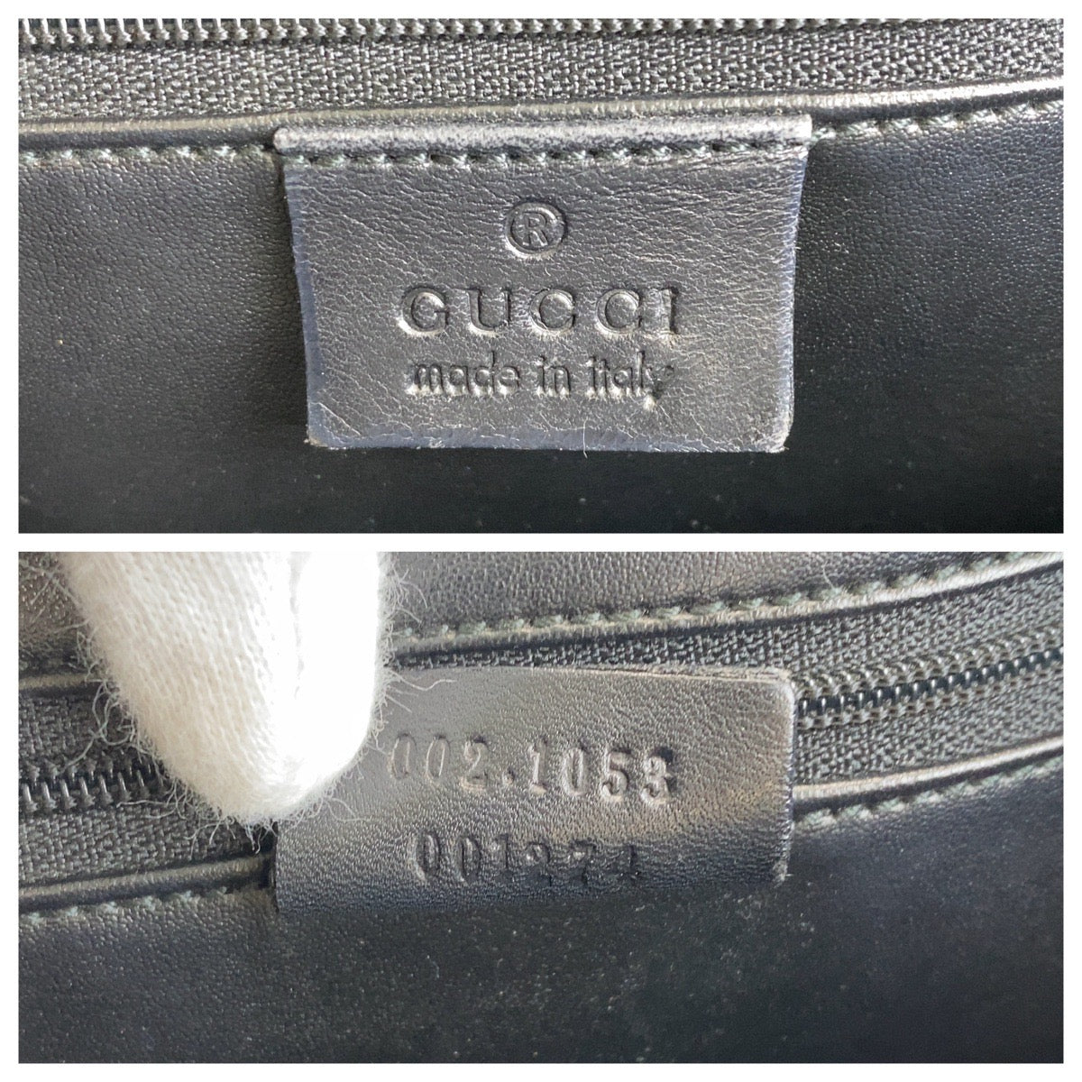 GUCCI Tote Bag 002 1053 GG canvas, leather Black SilverMetal Tote Bag Shoulder Bag Women Used