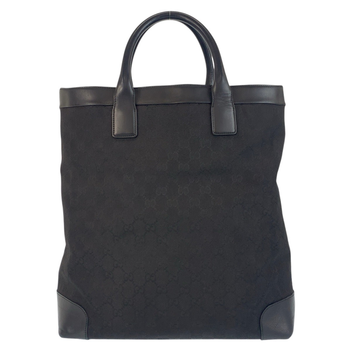 GUCCI Tote Bag 002 1121 GG canvas, leather Black black Tote Bag Women Used