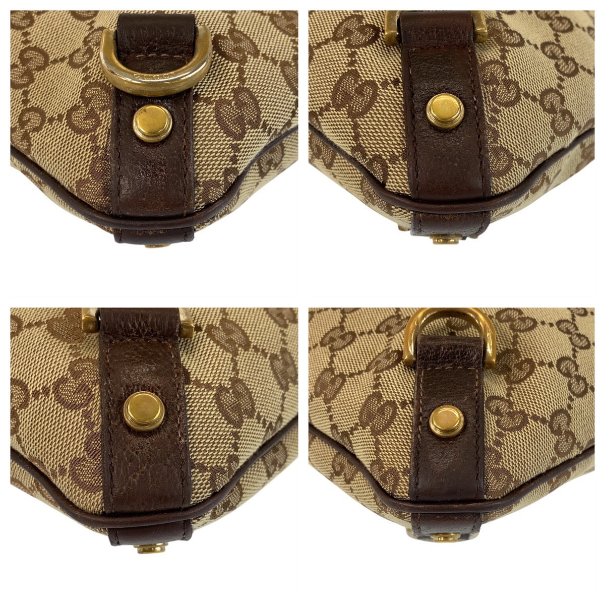 GUCCI Shoulder Bag 131326 GG canvas, leather Beige Brown Gold Metal Shoulder Bag Messenger bag Abbey Women Used