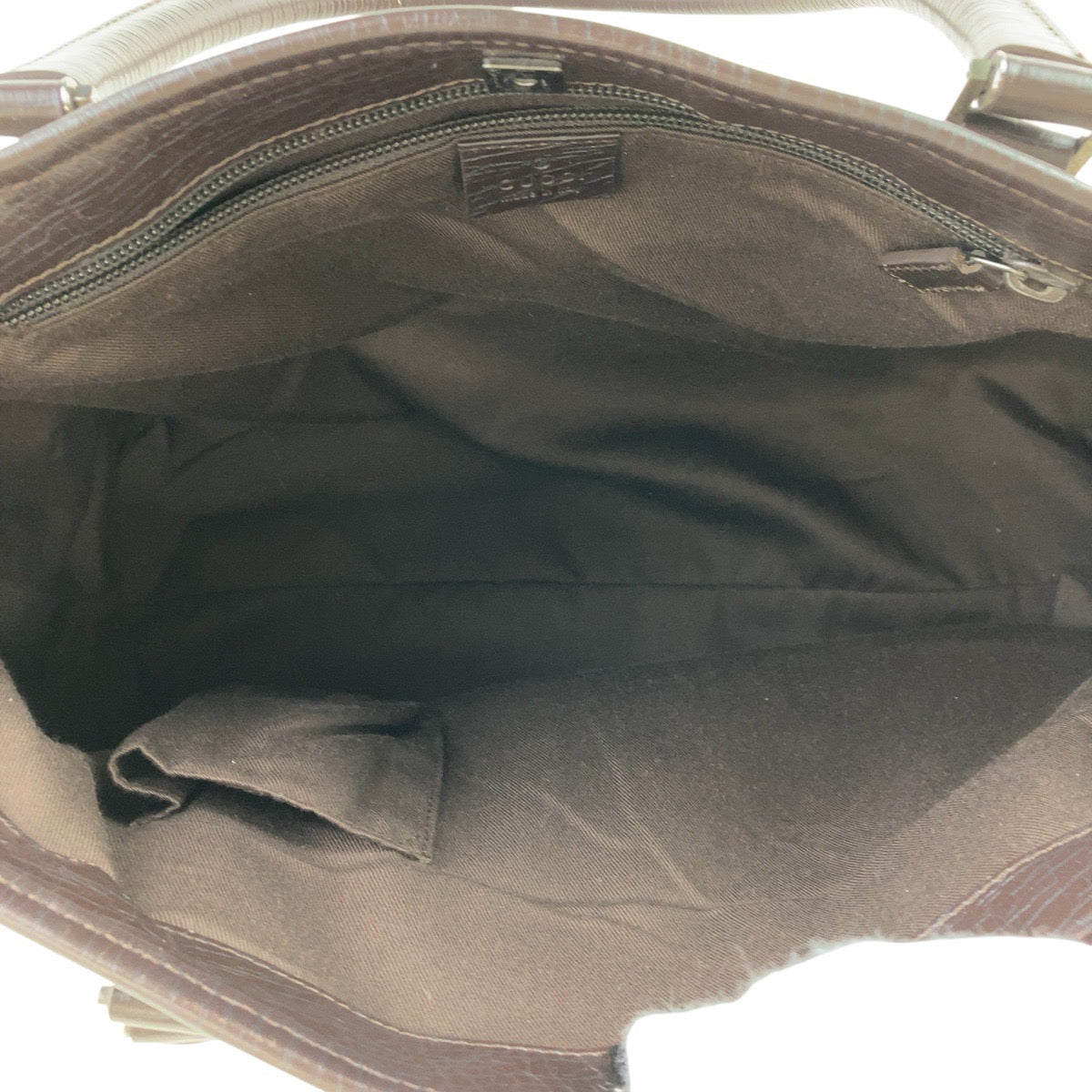 GUCCI Tote Bag 114595 GG Supreme canvas, leather Brown Gray SilverMetal Tote Bag Shoulder Bag Women Used