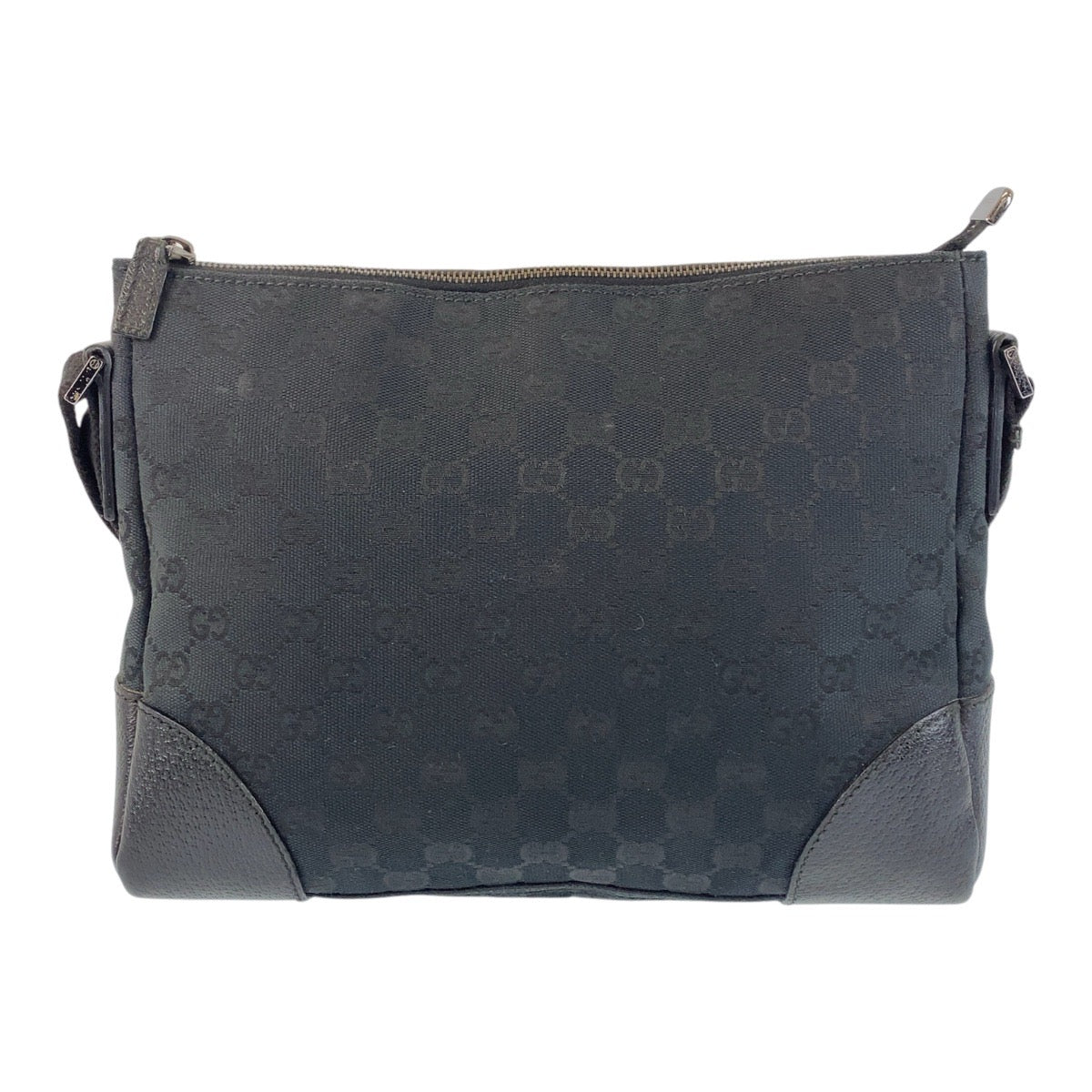 GUCCI Shoulder Bag 114273 GG canvas, leather Black black Shoulder Bag Messenger bag Women Used