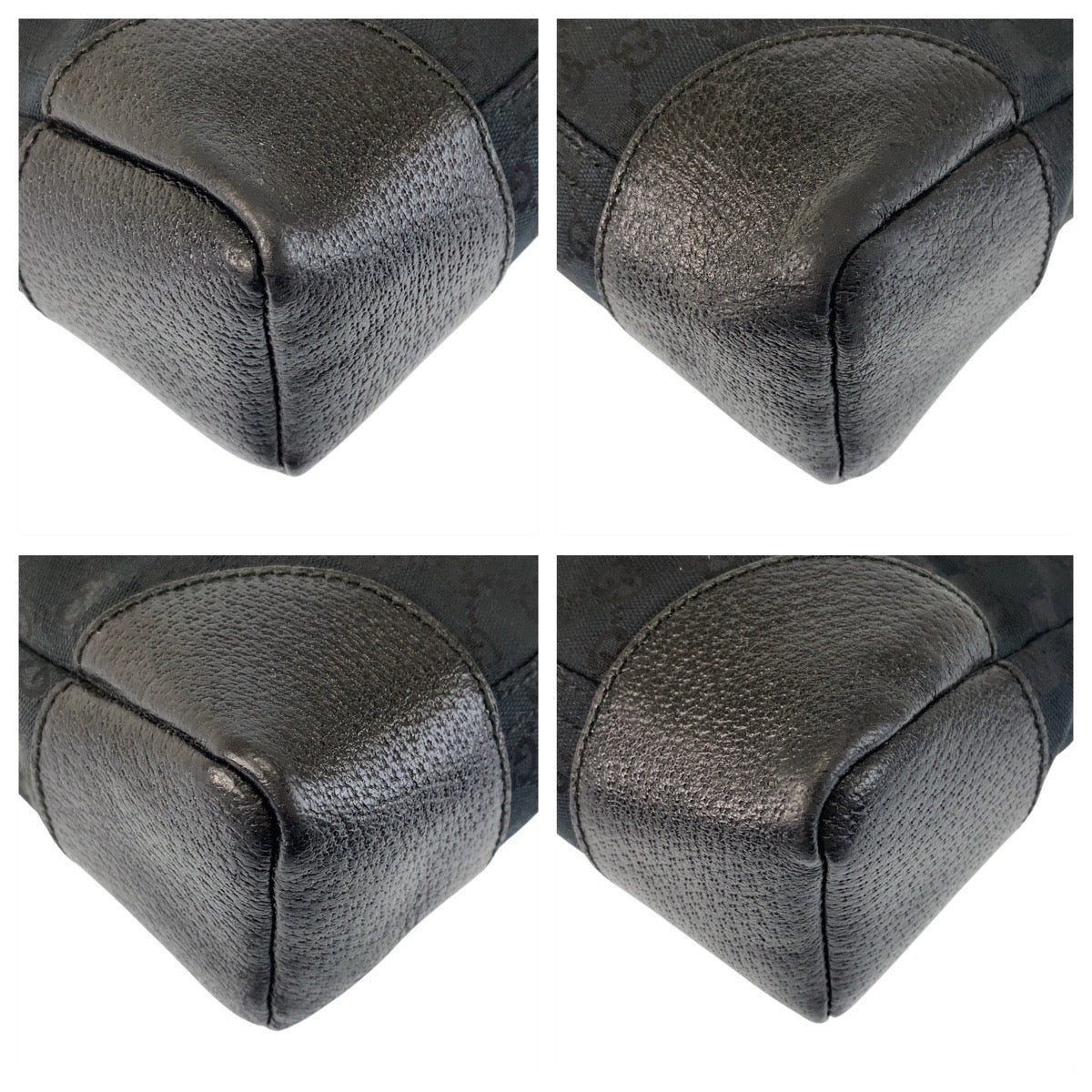GUCCI Shoulder Bag 114273 GG canvas, leather Black black Shoulder Bag Messenger bag Women Used