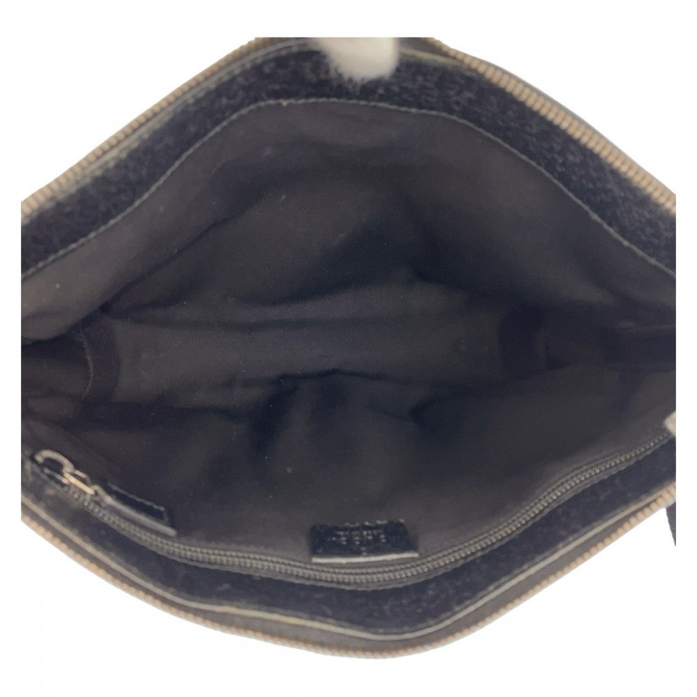 GUCCI Shoulder Bag 114273 GG canvas, leather Black black Shoulder Bag Messenger bag Women Used