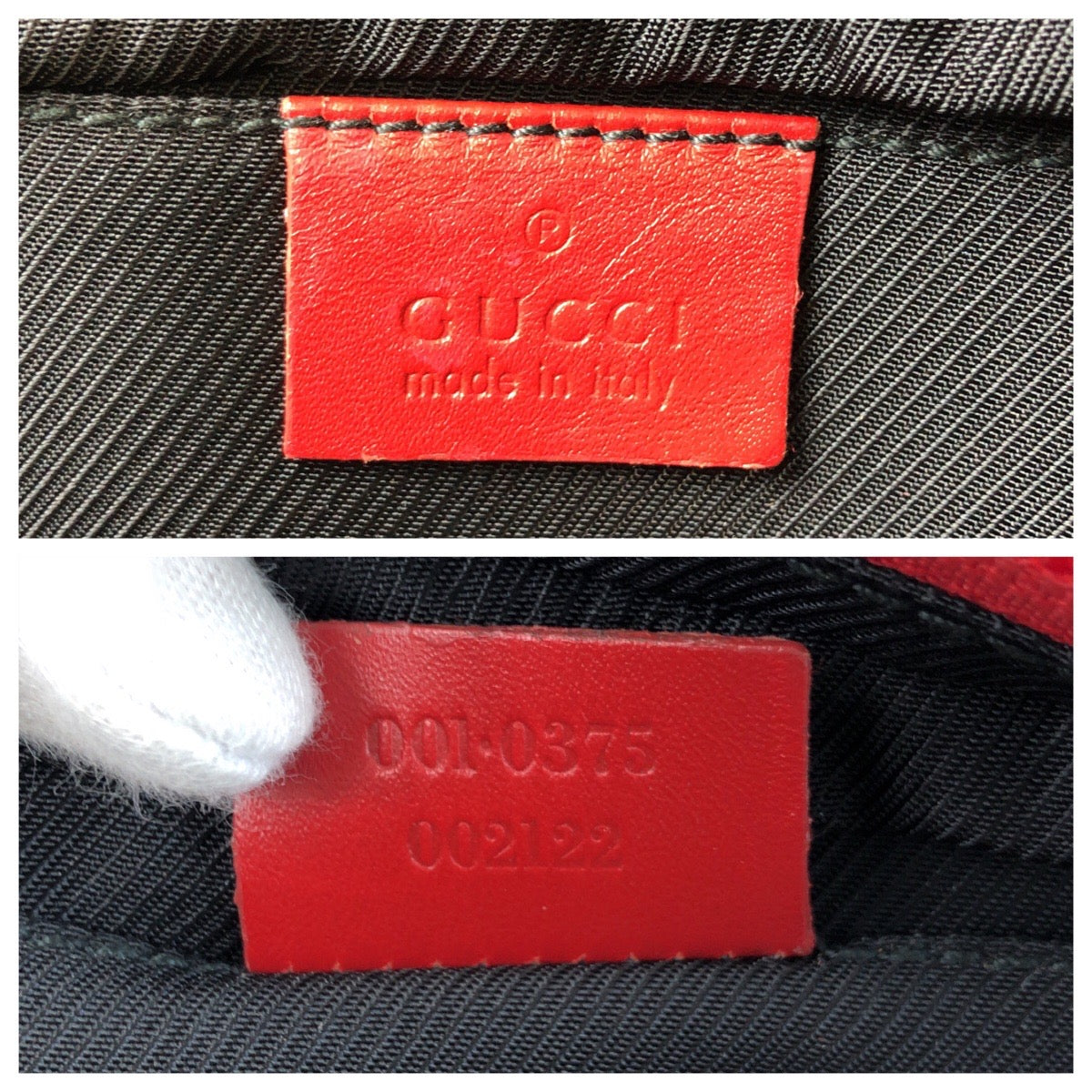 GUCCI Shoulder Bag 001 0375 GG canvas, leather Red Beige Gold Metal Shoulder Bag Messenger bag Women Used