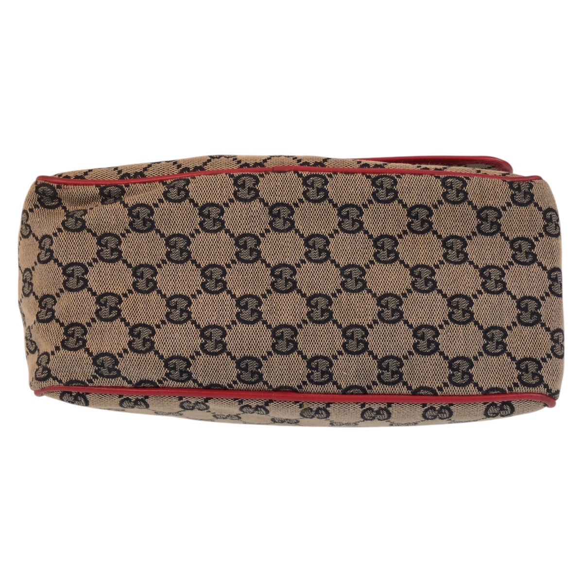 GUCCI Shoulder Bag 001 0375 GG canvas, leather Red Beige Gold Metal Shoulder Bag Messenger bag Women Used