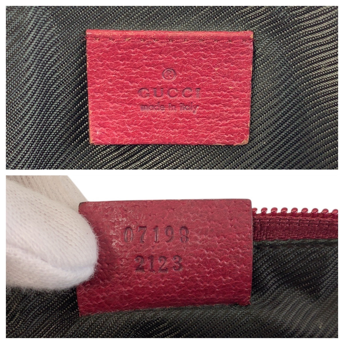 GUCCI Handbag 07198 GG canvas Red