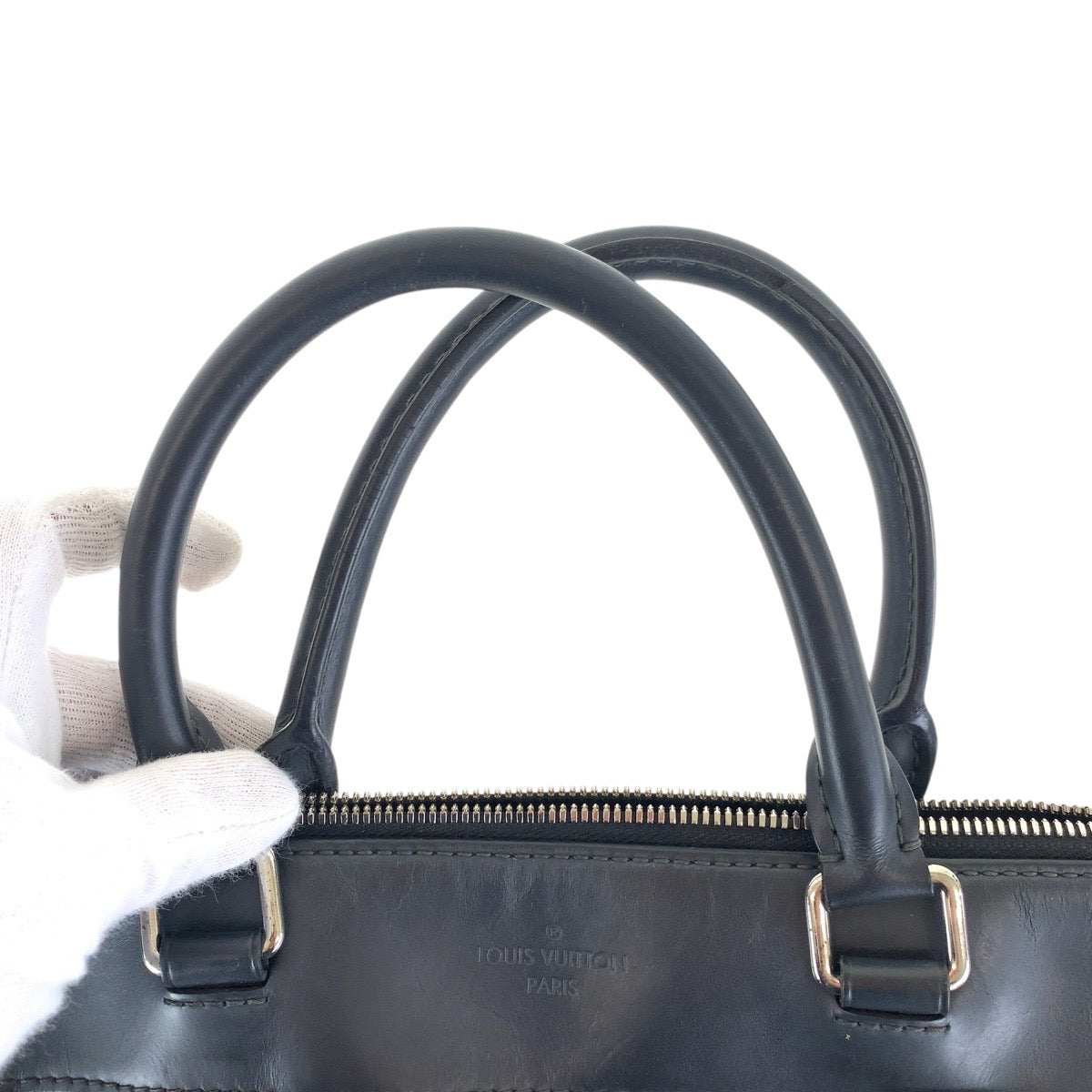 LOUIS VUITTON Business bag N48260 PVC, Leather Black SilverMetal Business bag Briefcase 2way Damier Graphite Porto Documentaion NM mens Used