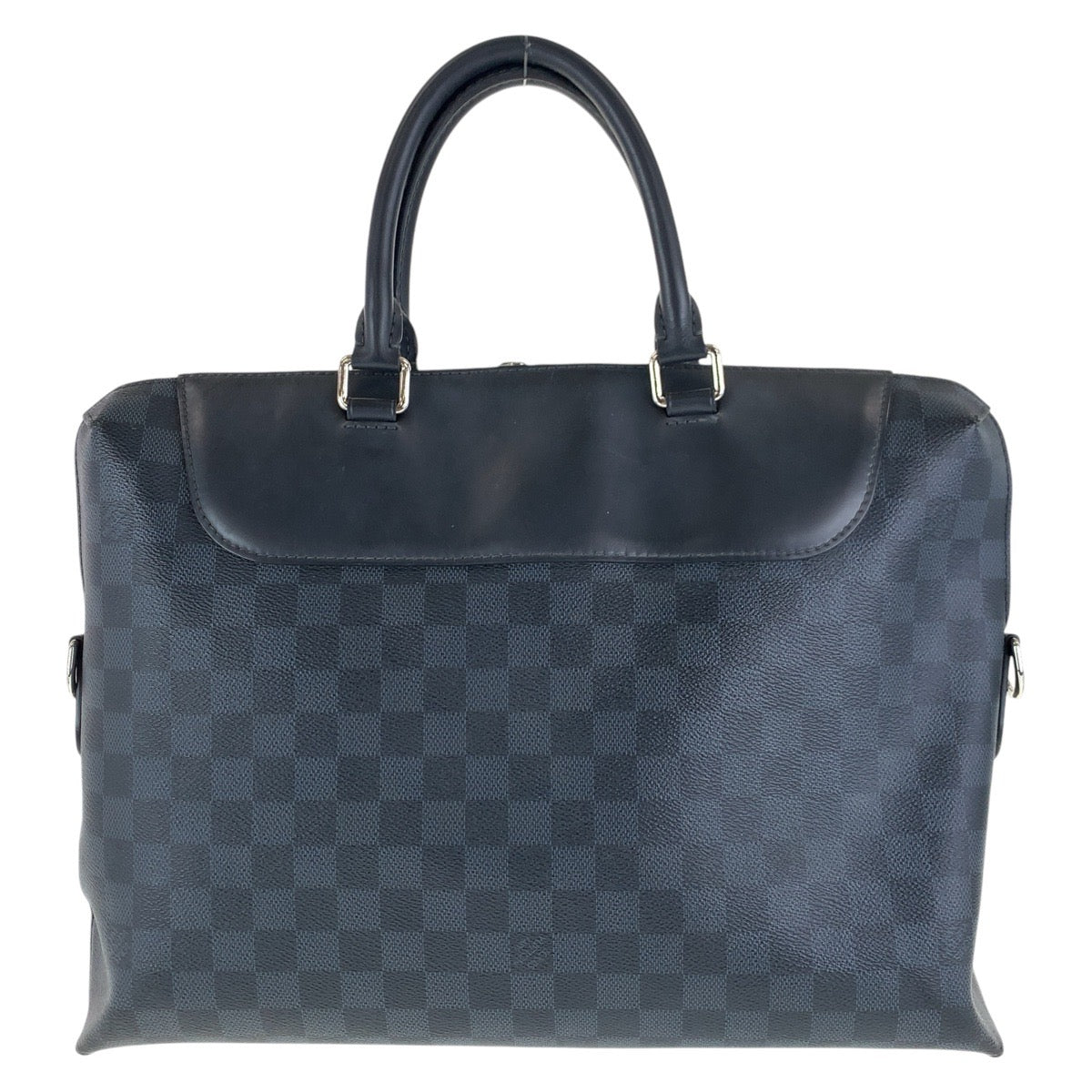 LOUIS VUITTON Business bag N48260 PVC, Leather Black SilverMetal Business bag Briefcase 2way Damier Graphite Porto Documentaion NM mens Used