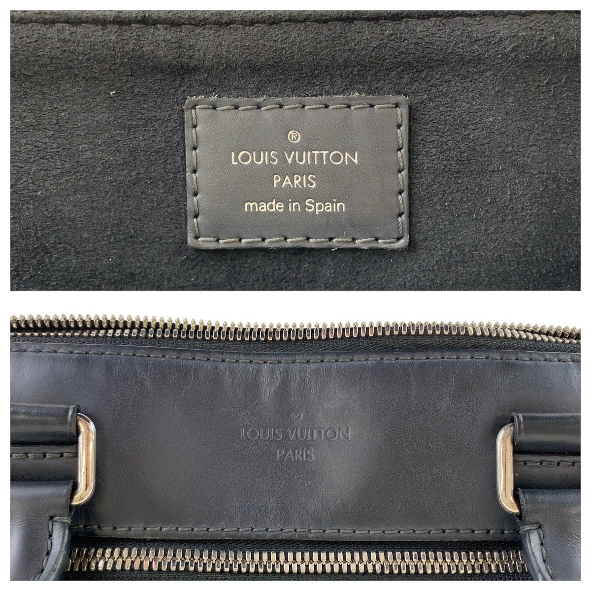 LOUIS VUITTON Business bag N48260 PVC, Leather Black SilverMetal Business bag Briefcase 2way Damier Graphite Porto Documentaion NM mens Used
