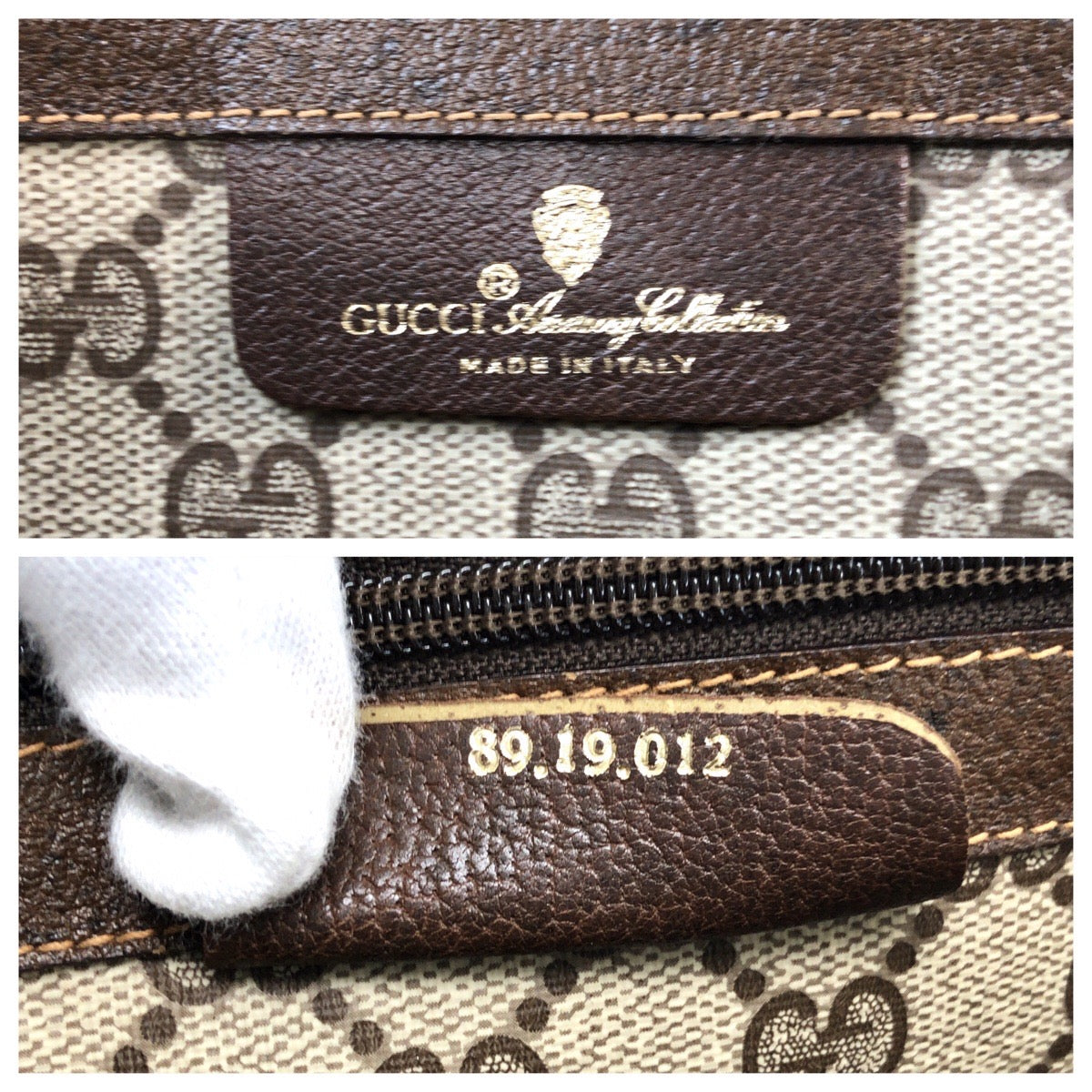 GUCCI Tote Bag 89 19 012 GG Supreme Canvas Beige brown Tote Bag Boston Duffel bag Sherry Line Old Gucci Women Used