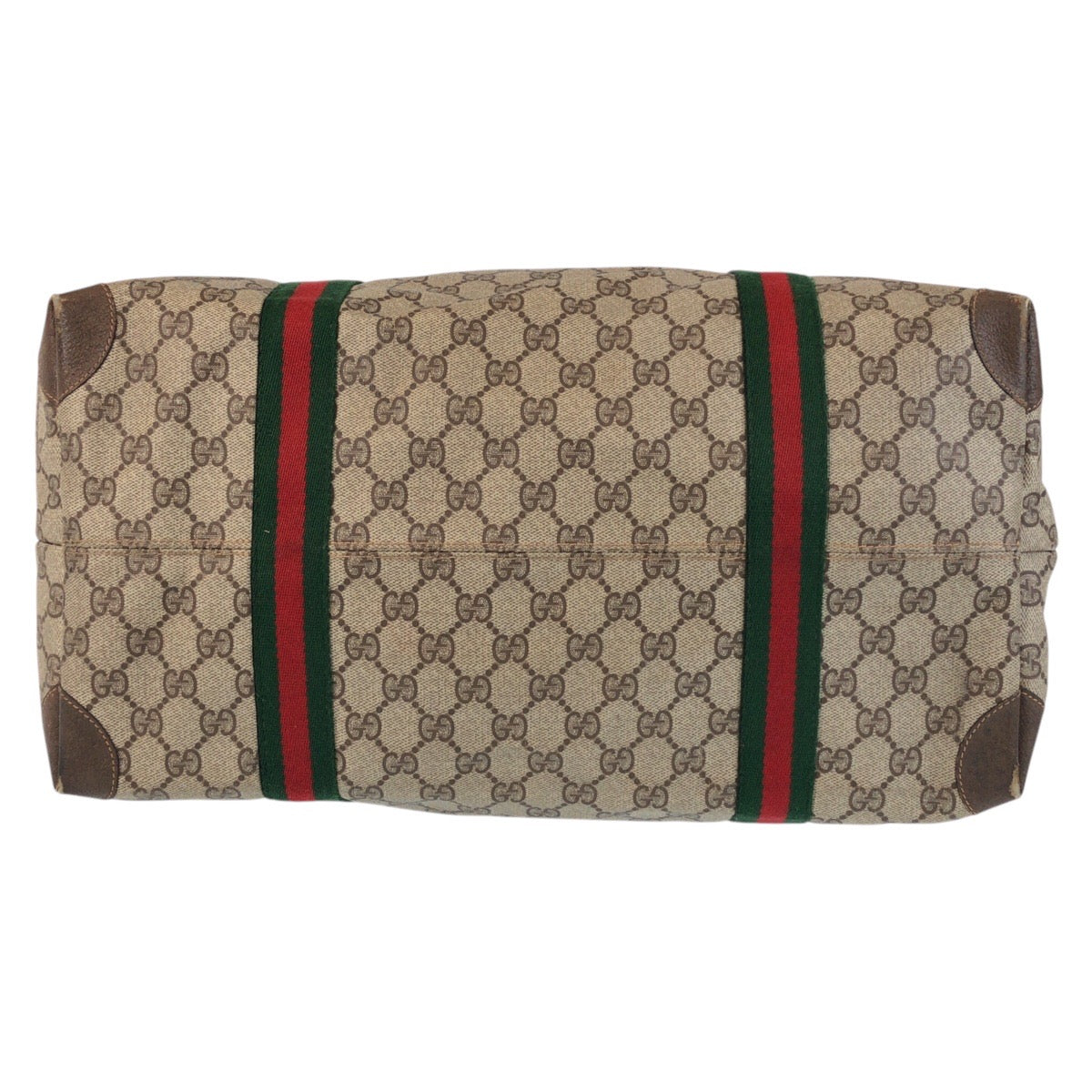 GUCCI Tote Bag 89 19 012 GG Supreme Canvas Beige brown Tote Bag Boston Duffel bag Sherry Line Old Gucci Women Used