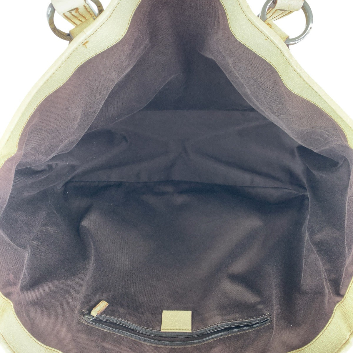 GUCCI Tote Bag 113022 GG canvas, leather Brown White SilverMetal Tote Bag Shoulder Bag Women Used