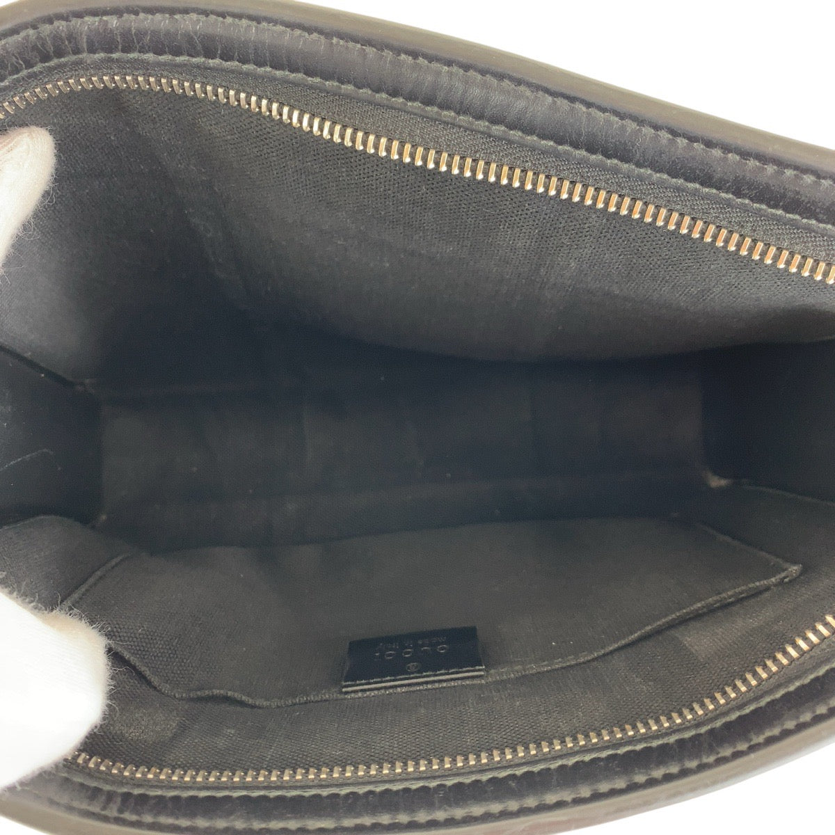 GUCCI Clutch bag 475316 GG canvas, leather Black Red SilverMetal Clutch bag business bag unisex Sherry line Women Used