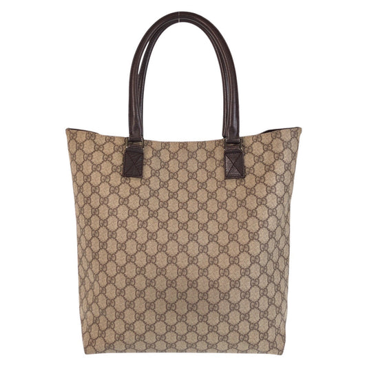 GUCCI Tote Bag 131220 GG Supreme canvas, leather Beige brown Tote Bag Shoulder Bag Women Used