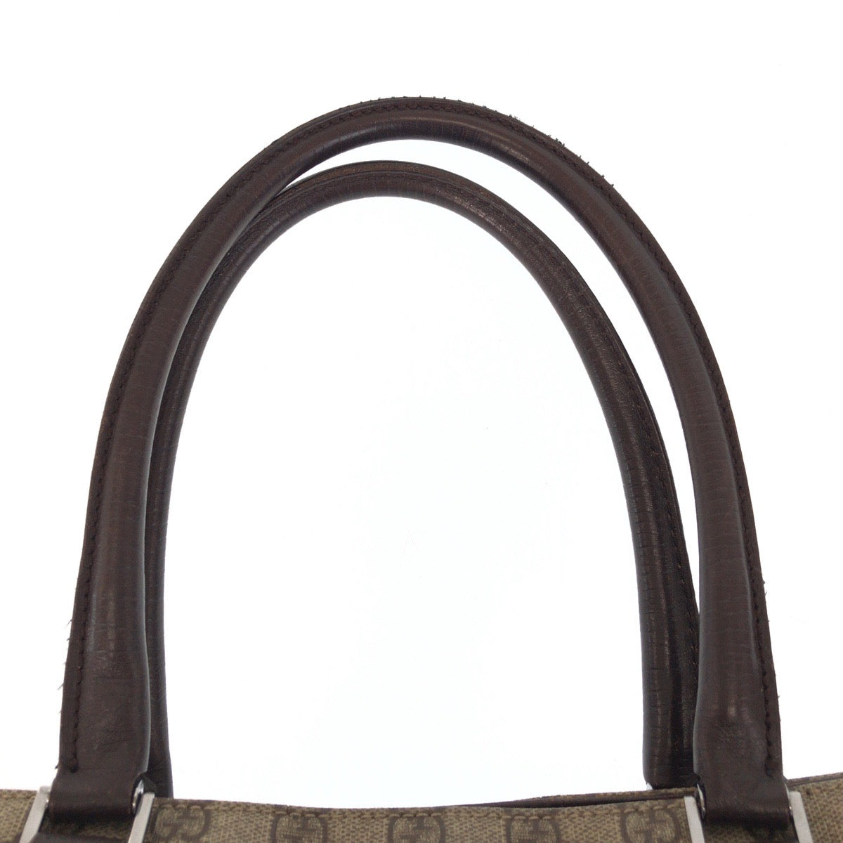 GUCCI Tote Bag 131220 GG Supreme canvas, leather Beige brown Tote Bag Shoulder Bag Women Used