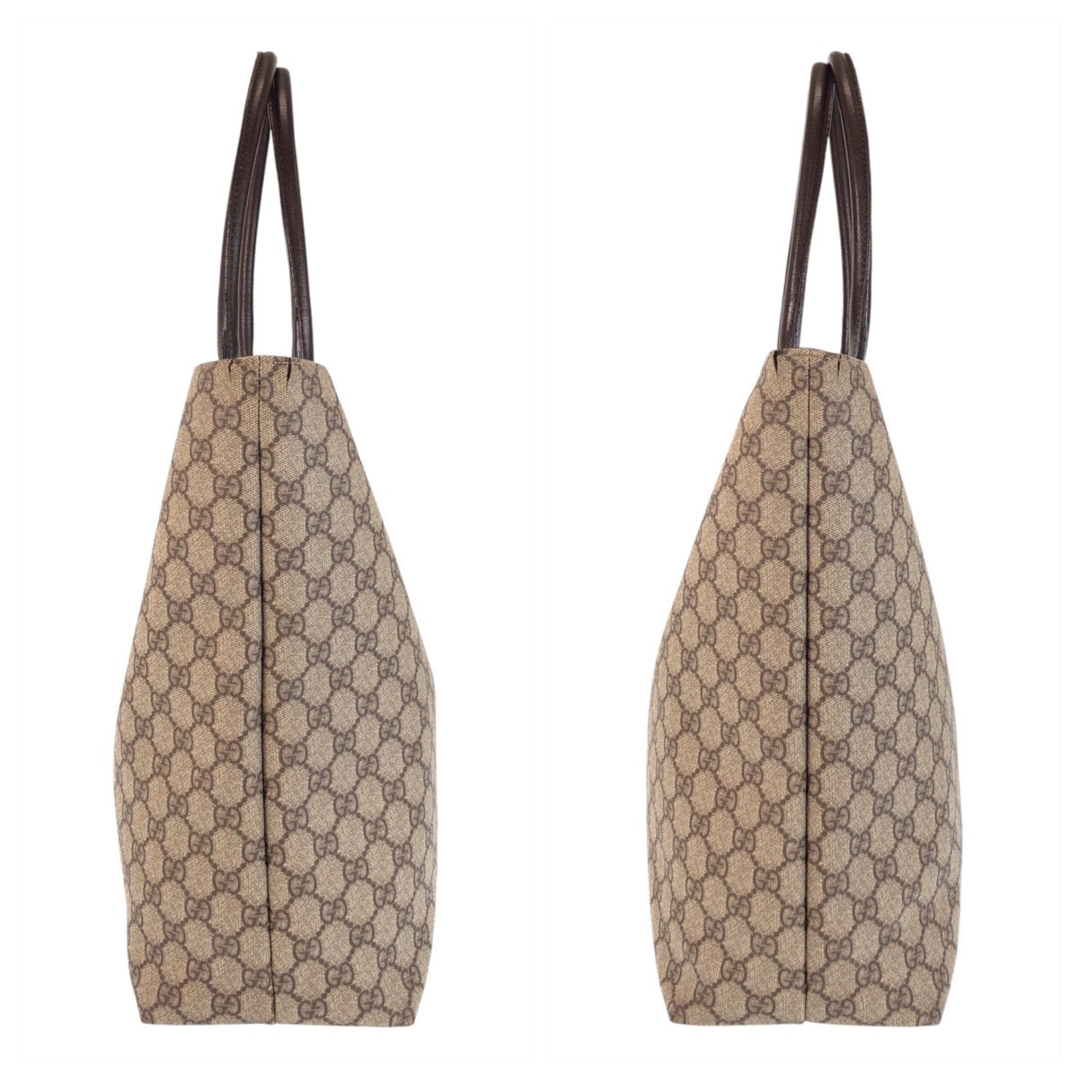 GUCCI Tote Bag 131220 GG Supreme canvas, leather Beige brown Tote Bag Shoulder Bag Women Used