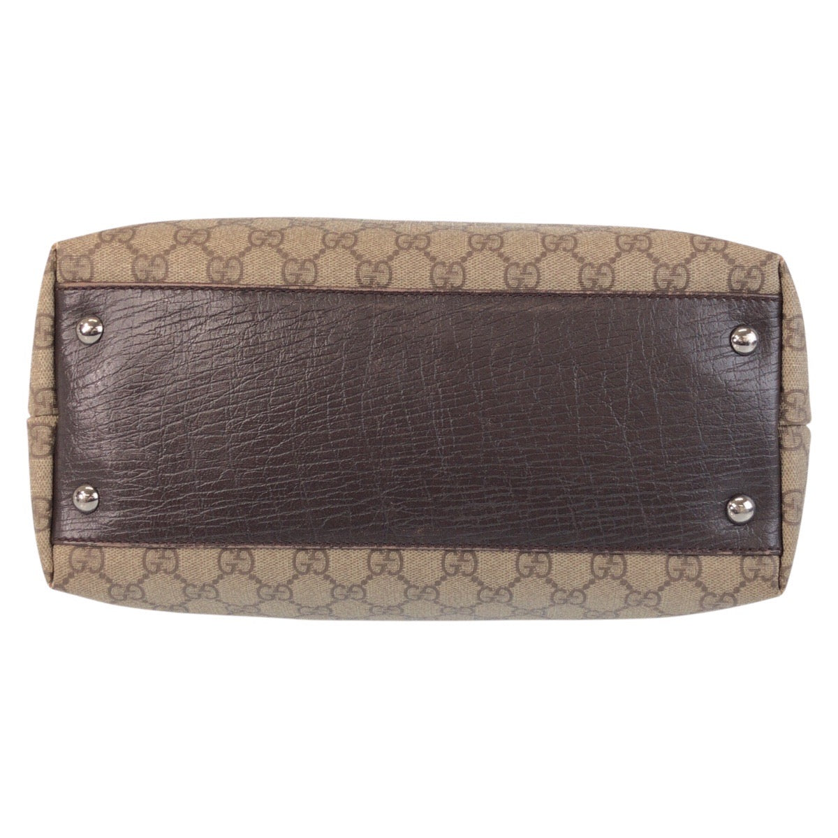 GUCCI Tote Bag 131220 GG Supreme canvas, leather Beige brown Tote Bag Shoulder Bag Women Used