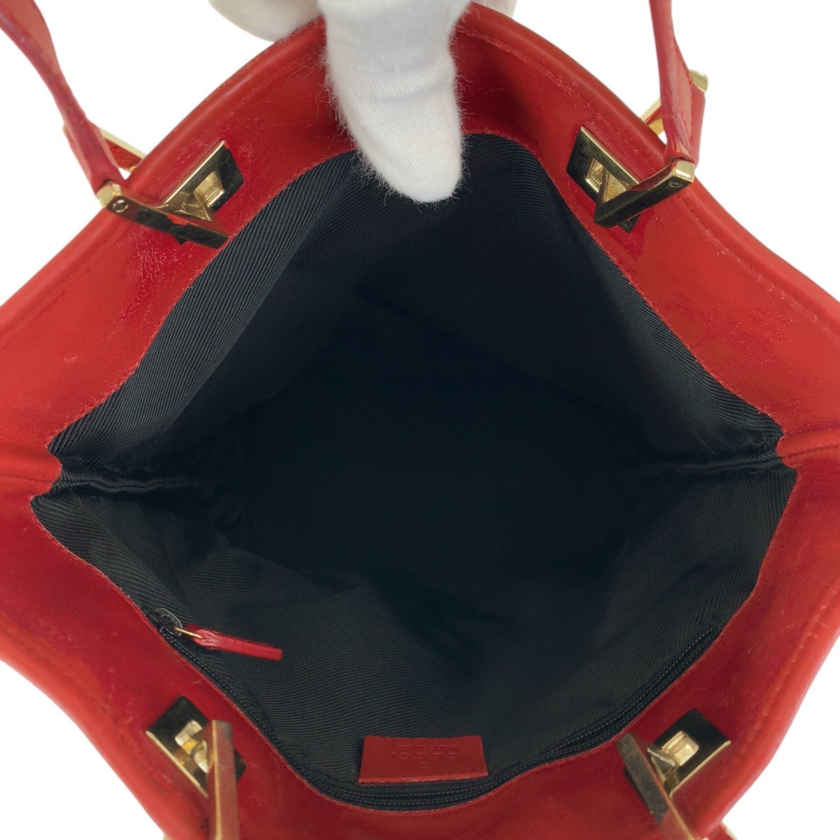 GUCCI Tote Bag 002 1099 GG canvas, leather Red Gold Metal Tote Bag Shoulder Bag Women Used