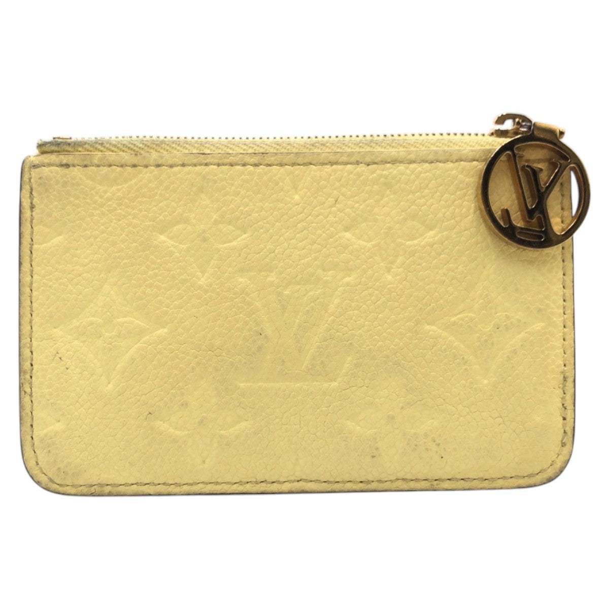 LOUIS VUITTON Coin case M82044 leather yellow Monogram Porte Carte Romy Jaune