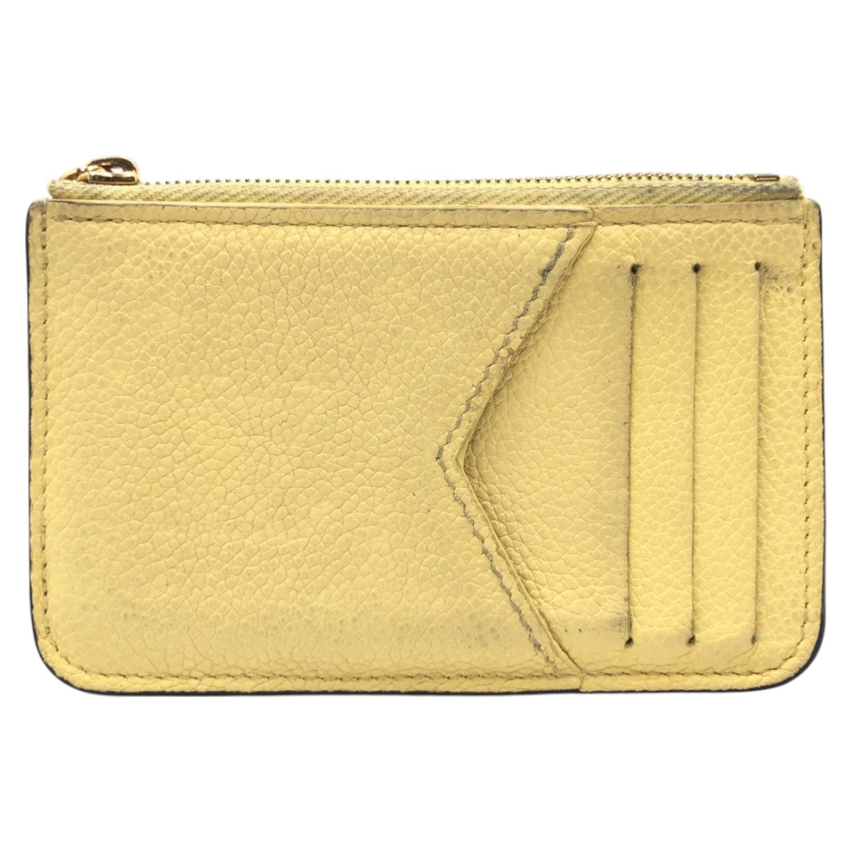 LOUIS VUITTON Coin case M82044 leather yellow Monogram Porte Carte Romy Jaune