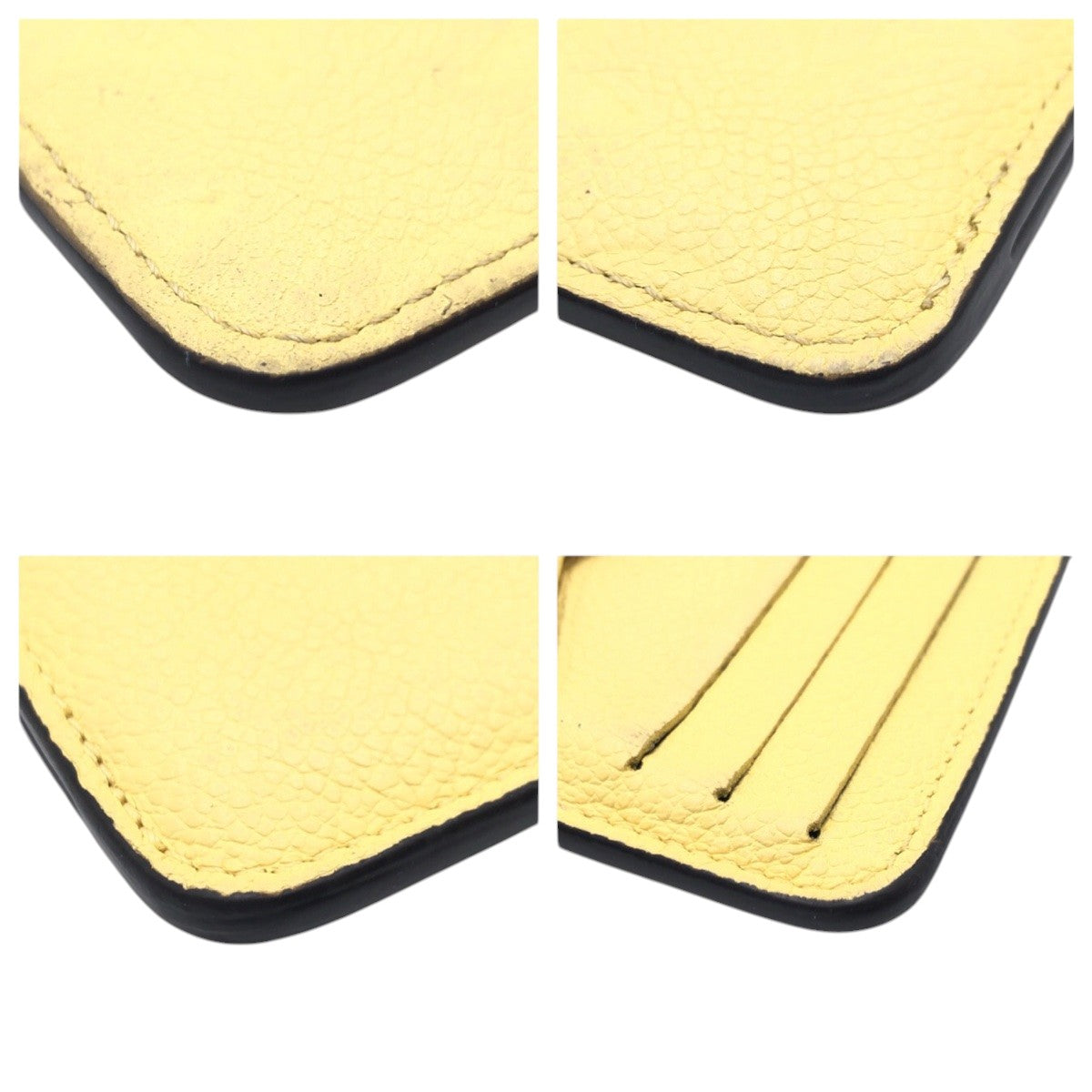 LOUIS VUITTON Coin case M82044 leather yellow Monogram Porte Carte Romy Jaune