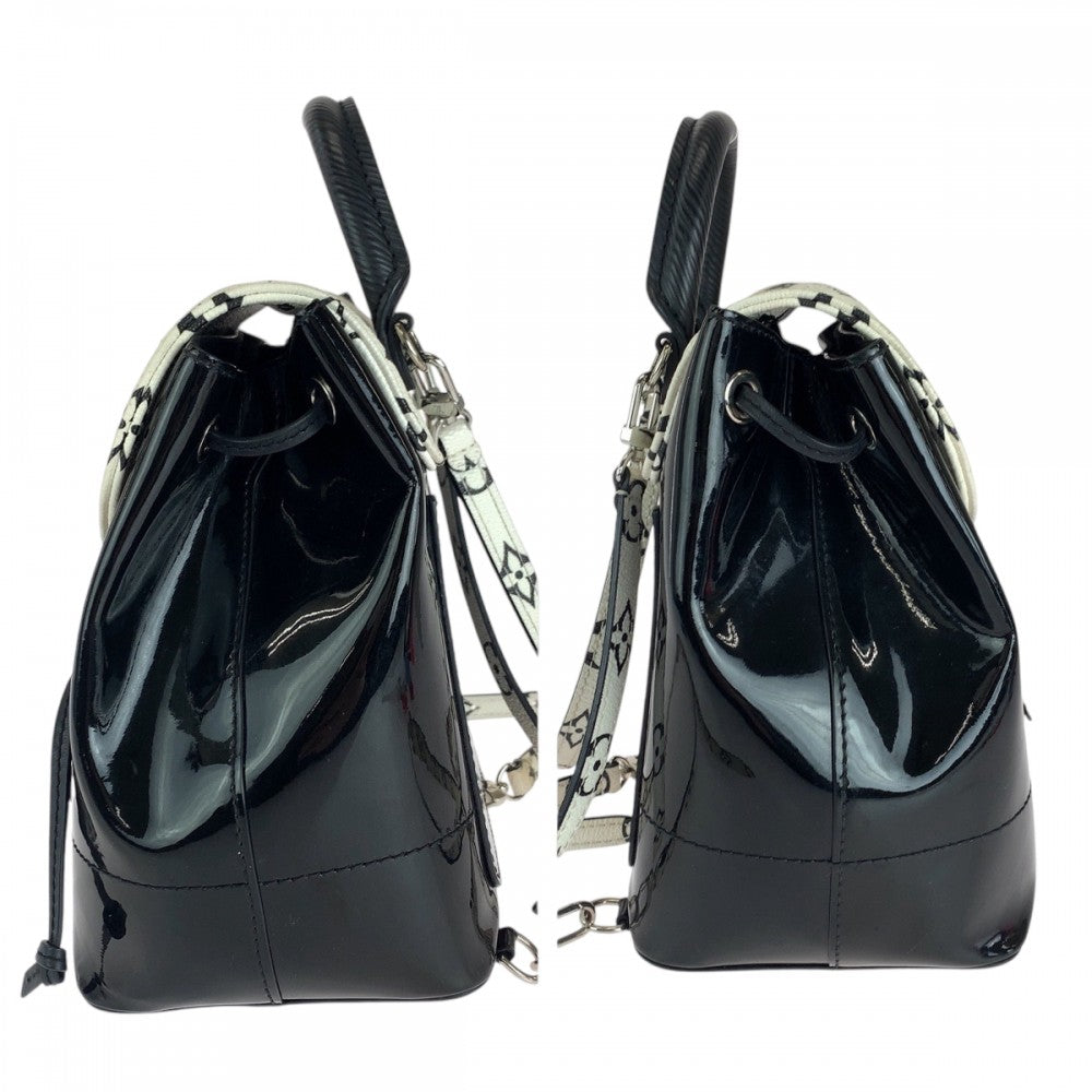 LOUIS VUITTON Backpack M53637 Vernis Black White Backpack Backpack Vernis Monogram Hot Springs Women Used
